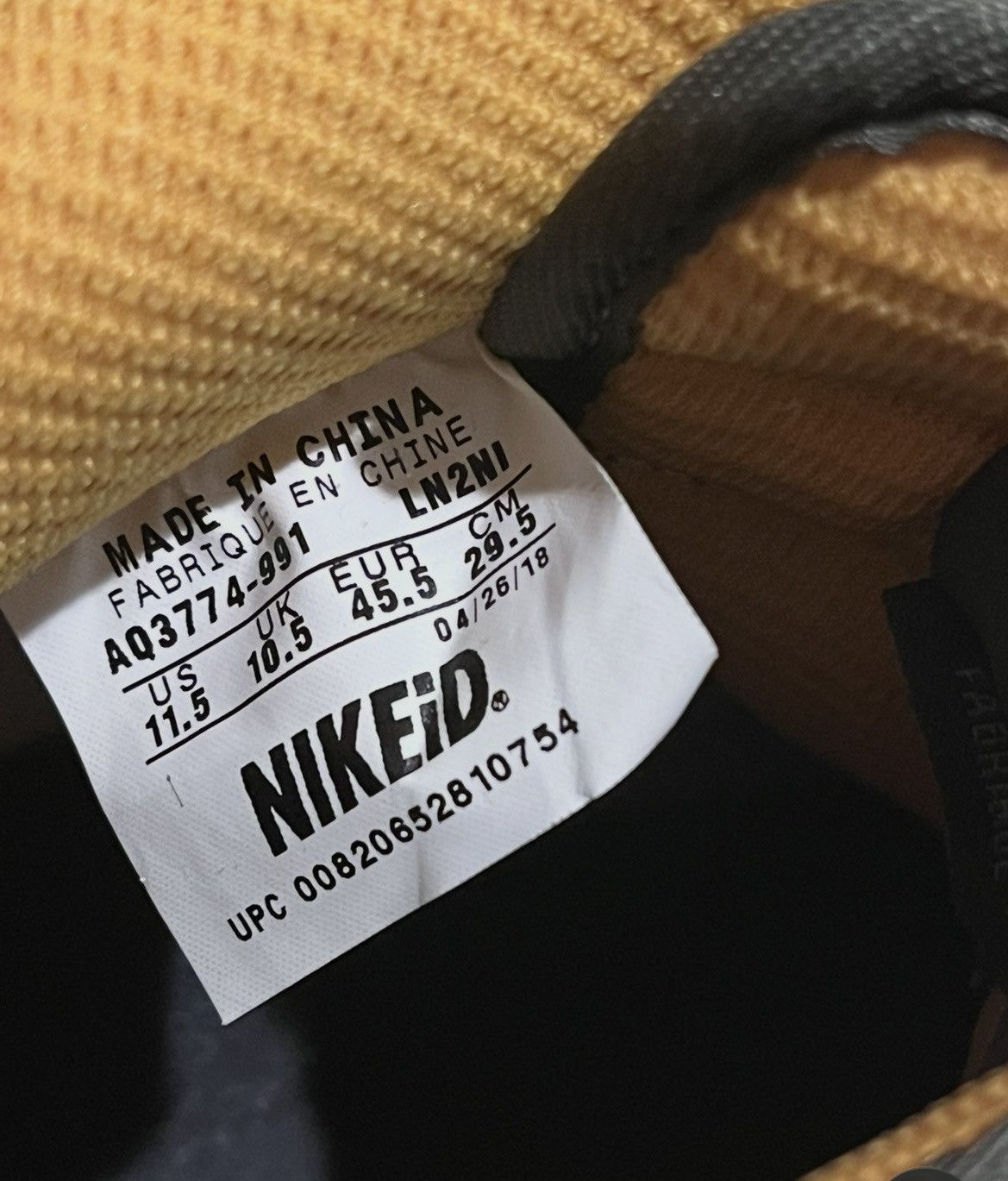 Nike NIKEiD AMP Air Force 1 Low AQ3774-991 Size US 11.5 / EU 44-45 - 6 Thumbnail