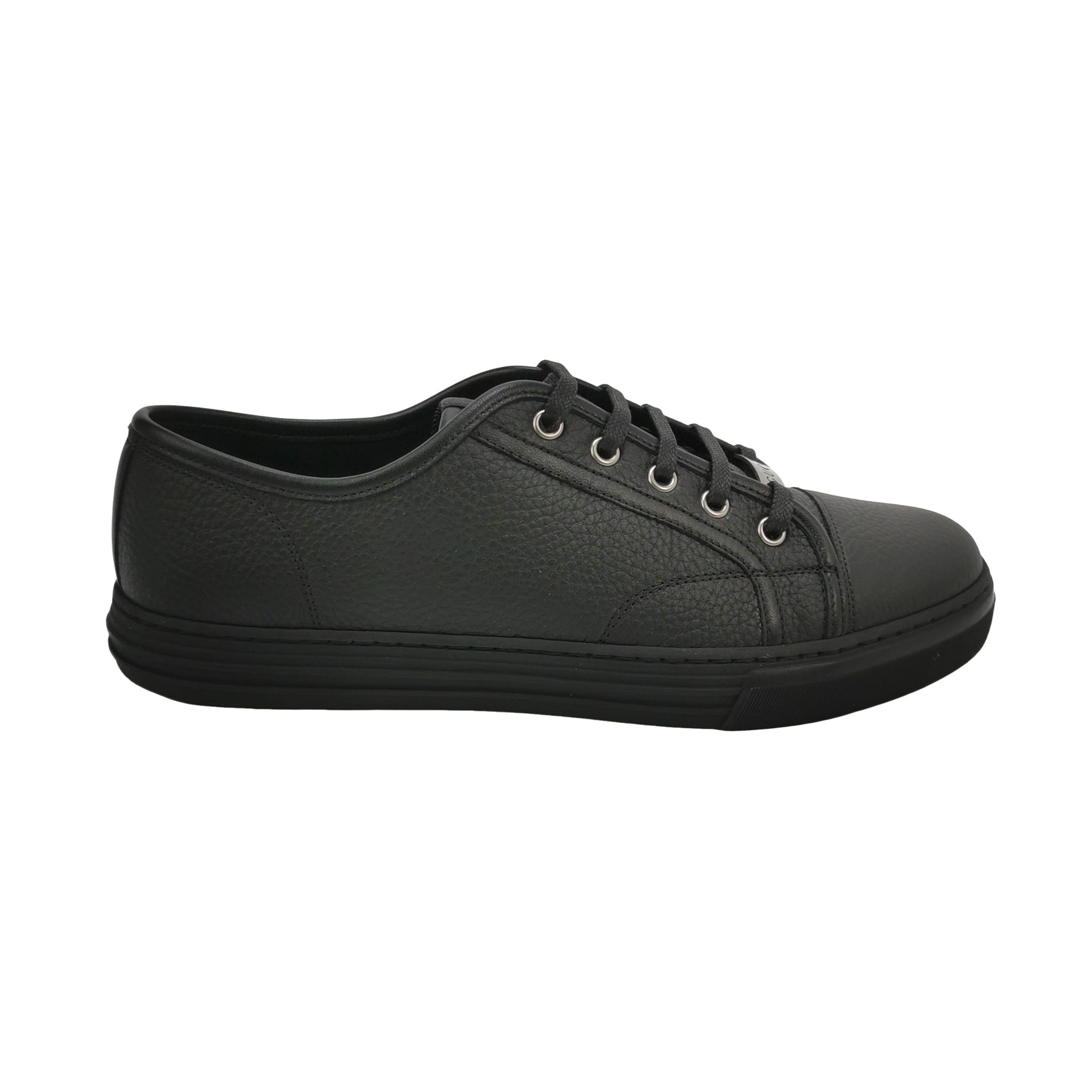 Gucci Gucci Black Leather Low-Top Sneakers US 8.5 Size US 8 / EU 41 - 1 Thumbnail