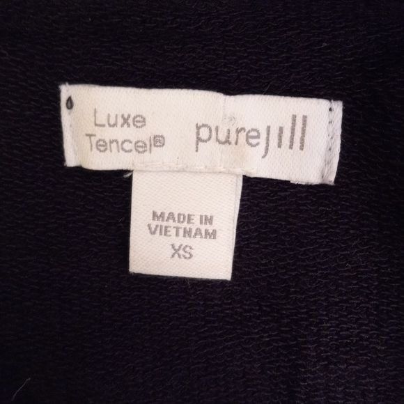 J. Jill Pure Jill XS Luxe Tencel Black Long Sleeve Layered Look Dres Size XS / US 0-2 / IT 36-38 - 10 Thumbnail