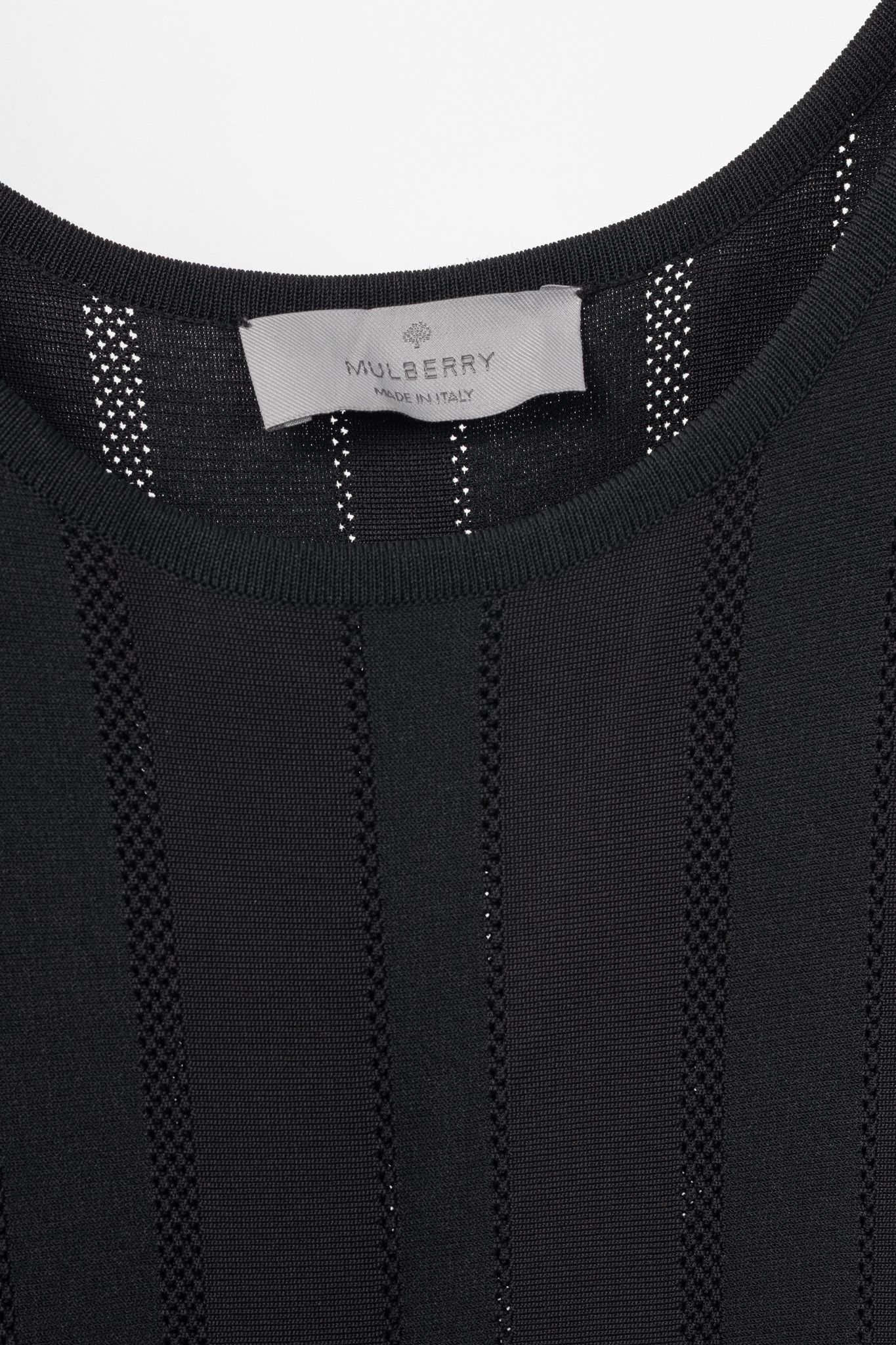 Mulberry Mulberry Black Ponte-Knit Jacquard-Stripe Mini Dress Size XS / US 0-2 / IT 36-38 - 4 Thumbnail