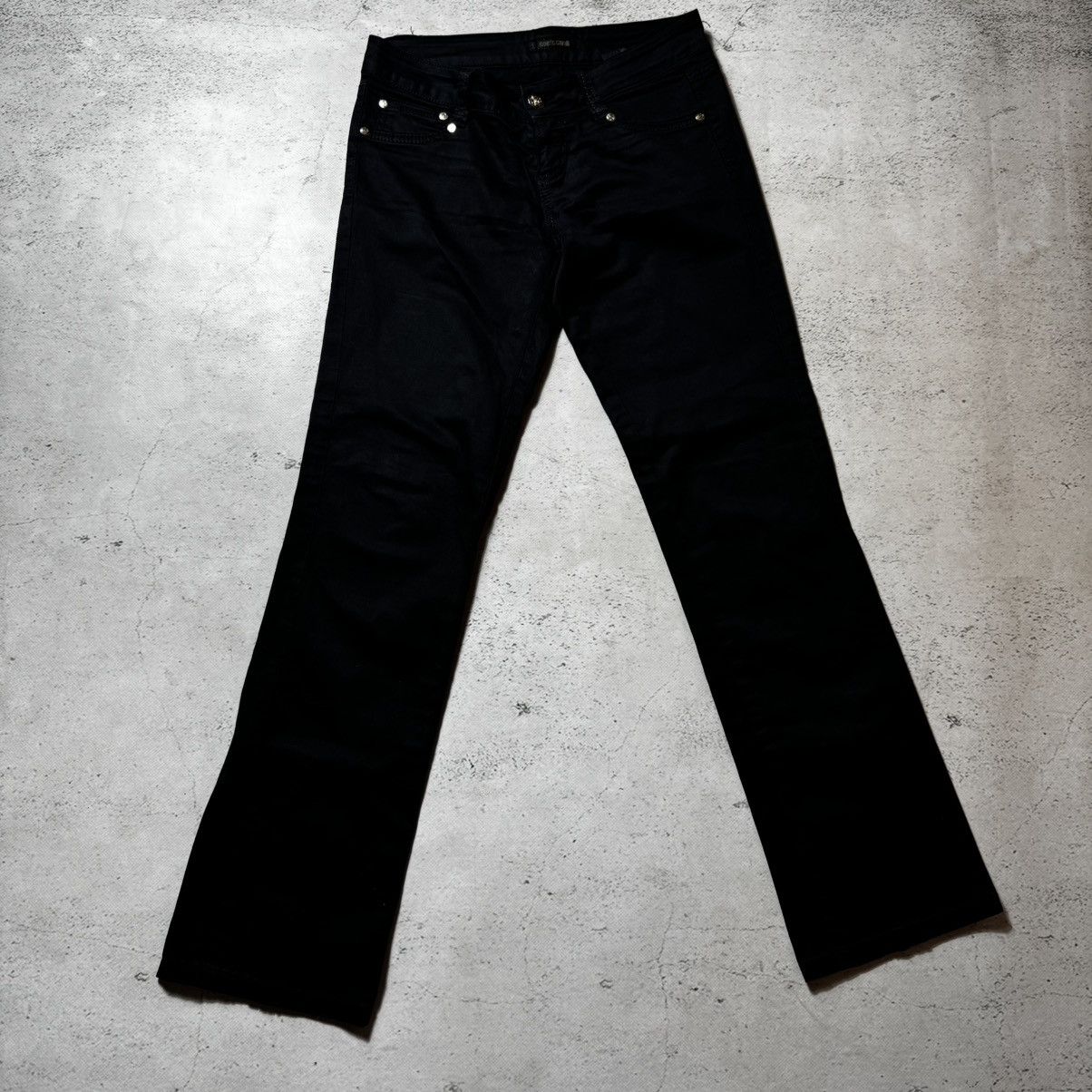 Roberto Cavalli vintage y2k roberto cavalli flared jeans washed black Size 31" - 1 Thumbnail