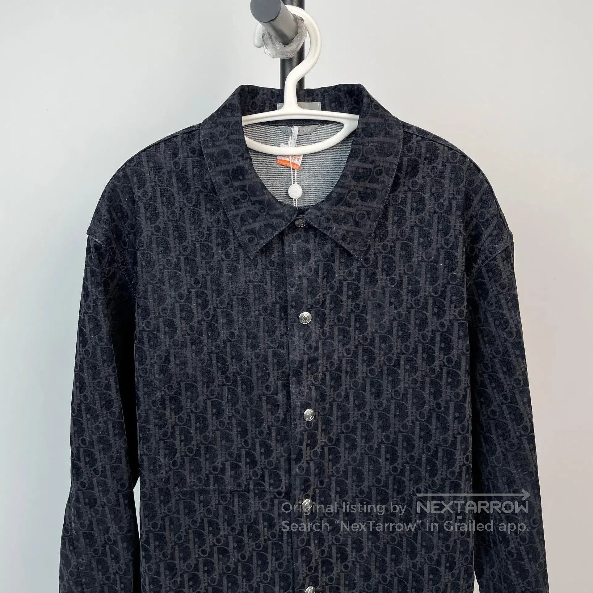 Dior Dior Dark blue velvet vintage print denim jacket| Size US S / EU 44-46 / 1 - 4 Thumbnail