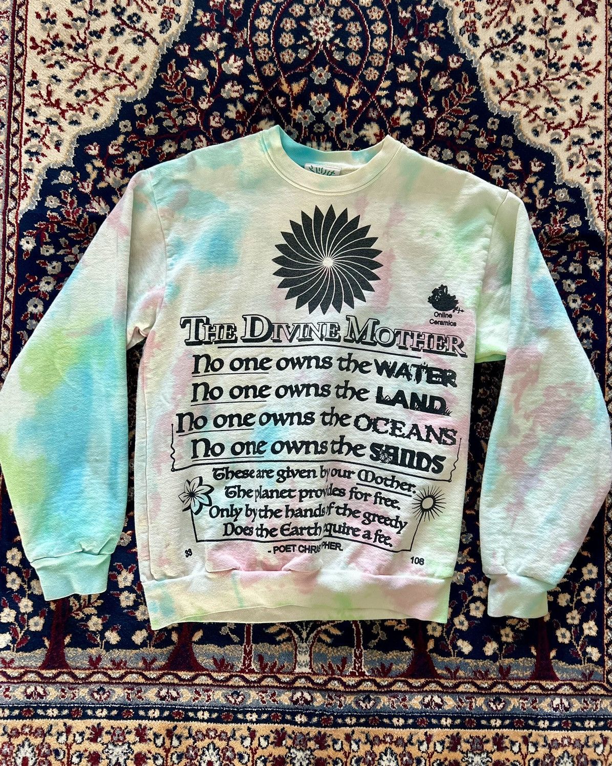 Online Ceramics Online Ceramics Divine Mother Tie Dye Sweatshirt - Size S Size US S / EU 44-46 / 1 - 1 Thumbnail