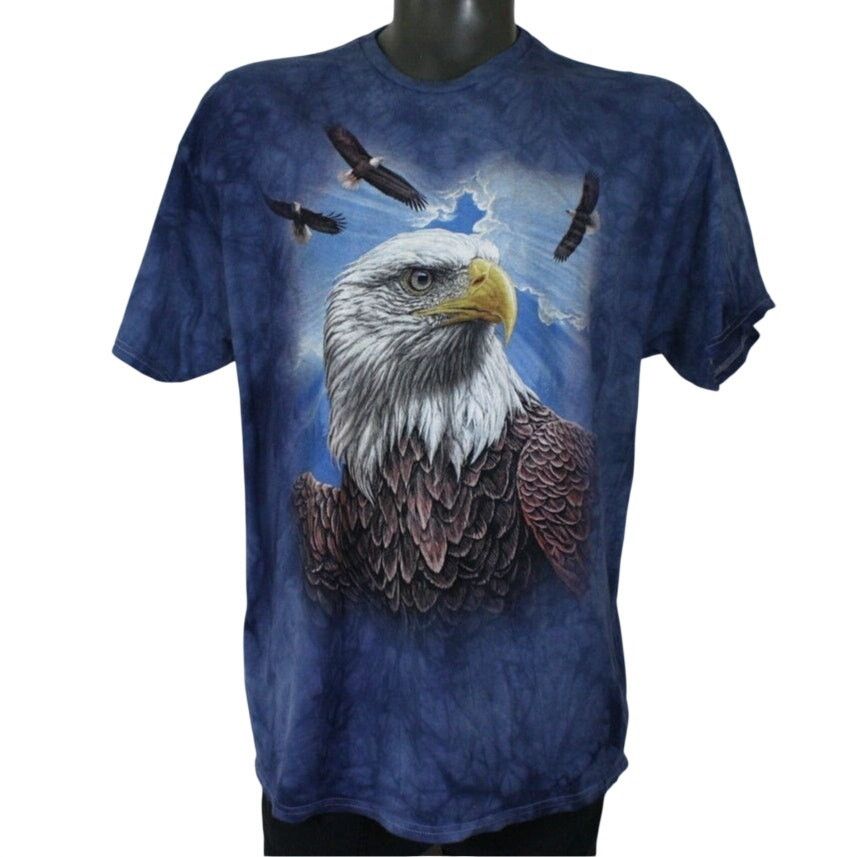 The Mountain The Mountain Bald Eagle Tie Dye Acid Wash Nature Tee Shirt Size US XXL / EU 58 / 5 - 1 Thumbnail