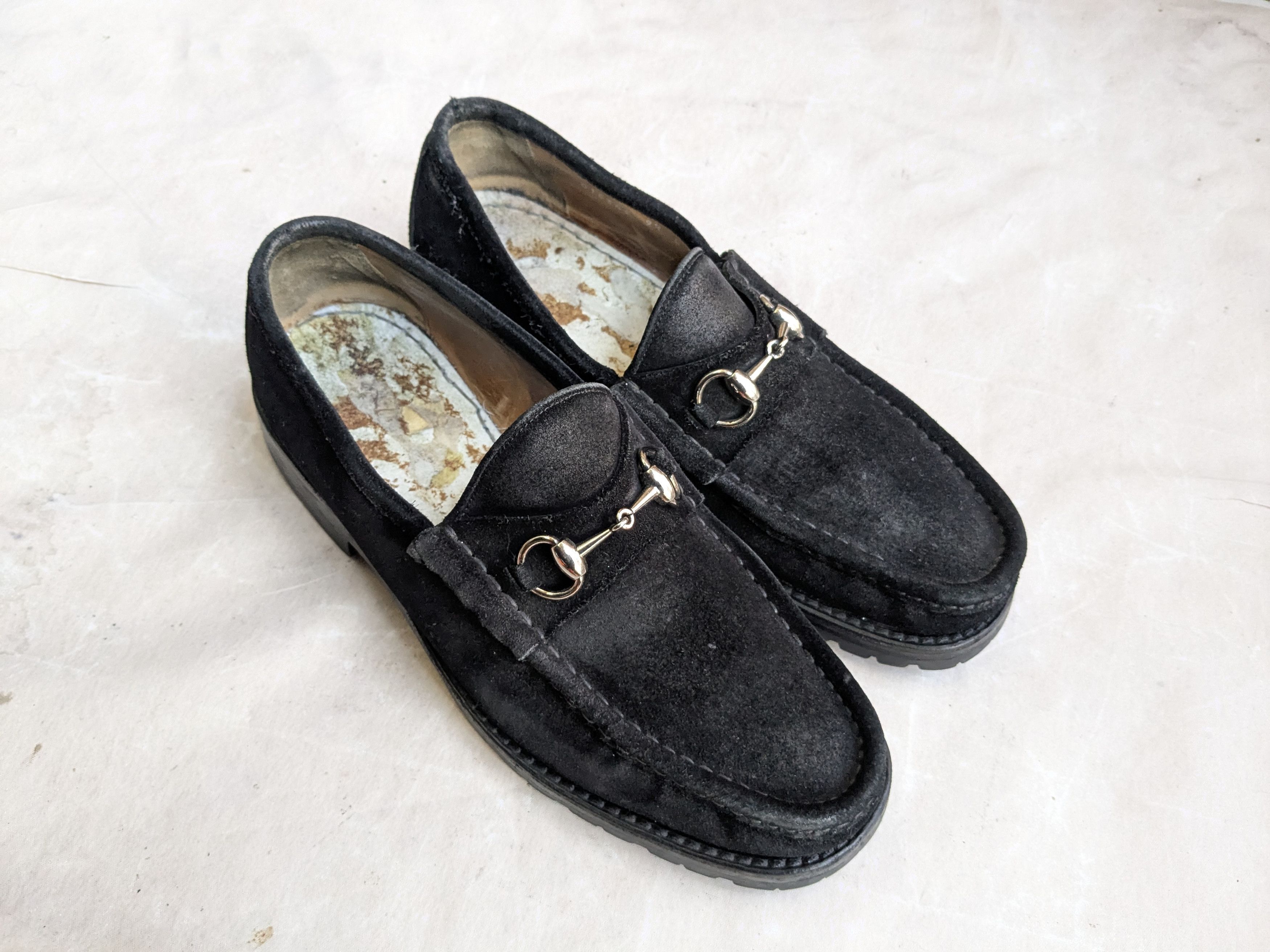 Gucci Gucci Horsebit Loafers Black Suede 9.5 Leather Rubber Size US 9.5 / EU 42-43 - 1 Thumbnail