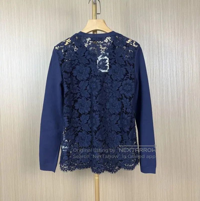Valentino Valentino Navy Blue Cotton Pullover Sweater . Size S / US 4 / IT 40 - 2 Thumbnail