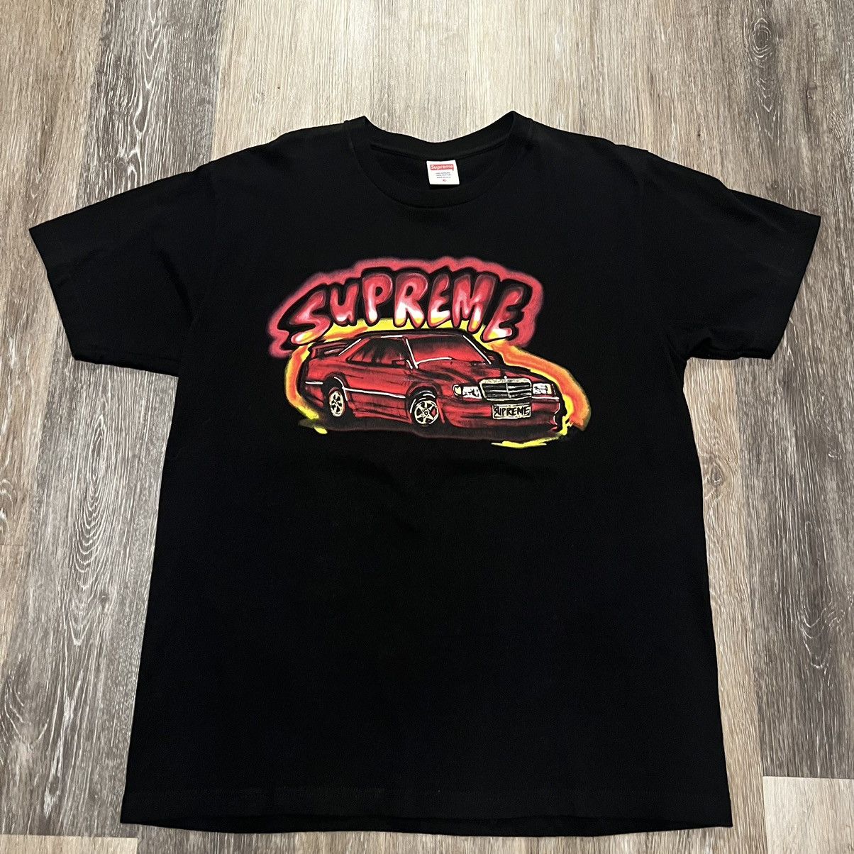 Supreme Supreme Benz tee Mercedes 190e tee 2014 airbrush car tee Size US XL / EU 56 / 4 - 4 Thumbnail