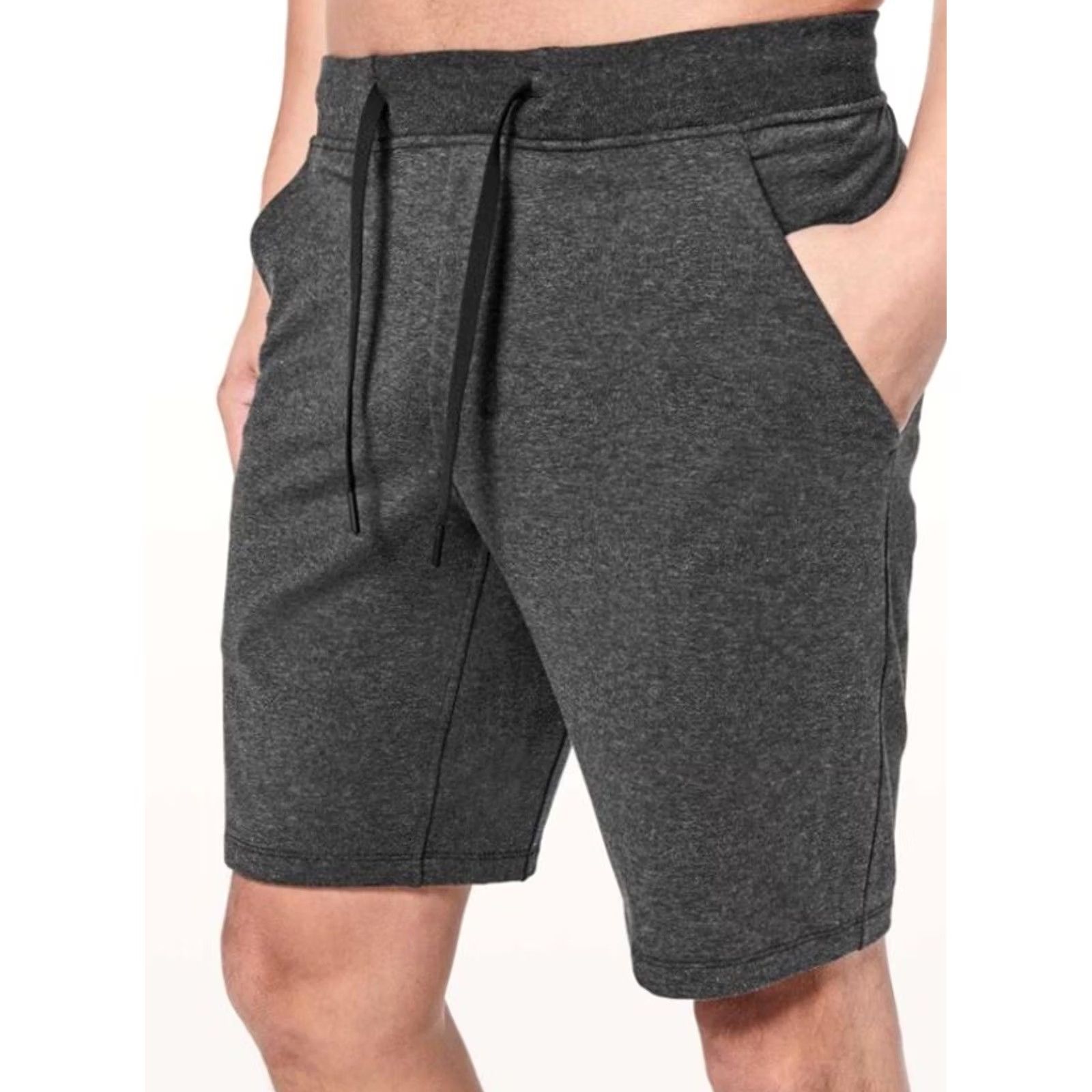 Lululemon Lululemon City Sweat Short Men S Heathered Black 9 in Inseam Drawstring Pockets Regular Fit Weekday City, Sports, Outdoor Mens Size US 29 - 4 Thumbnail