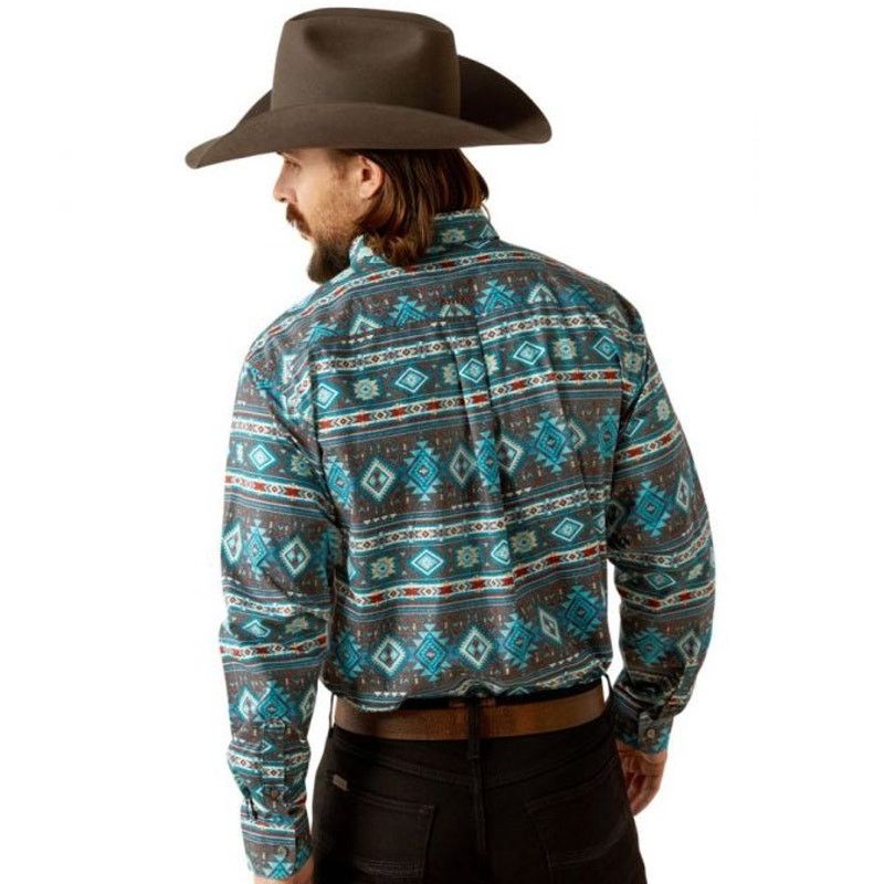 Ariat NWT ARIAT Medium Teal Prescott Classic Shirt Serape Aztec Size US M / EU 48-50 / 2 - 5 Thumbnail