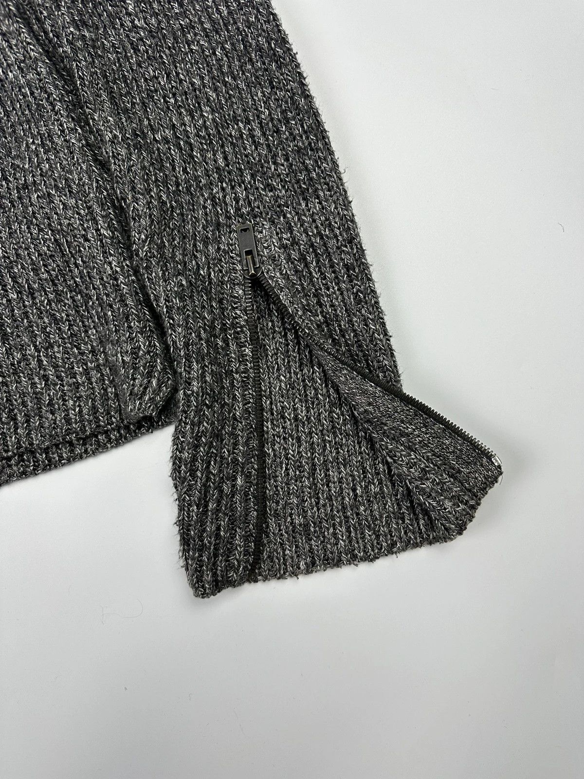 Maison Margiela Maison Margiela FW2017 Line 14 Grey Knit Sweater Zip Sleeves Size US M / EU 48-50 / 2 - 4 Thumbnail