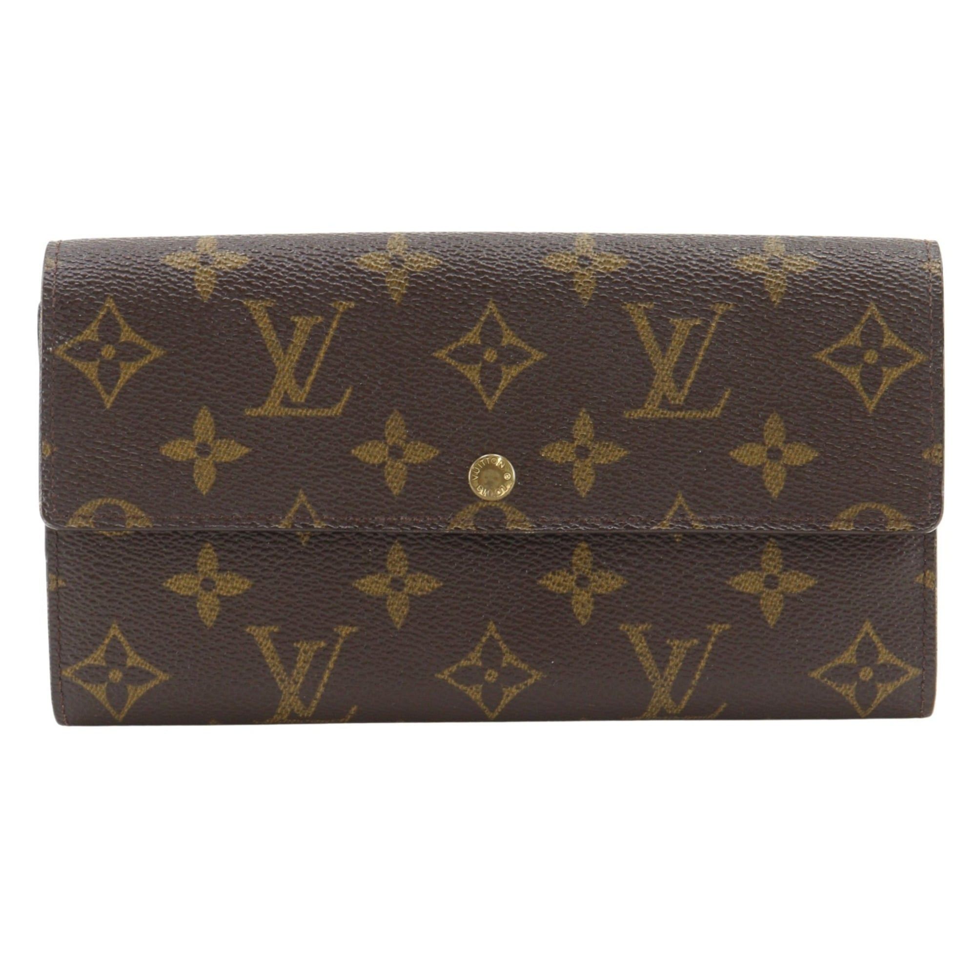 Louis Vuitton Louis Vuitton Pochette Porto Monnet Credit Long Wallet M61725 Monogram Canvas 2001 Brown TH0041 Snap Button Women's Size ONE SIZE - 1 Thumbnail