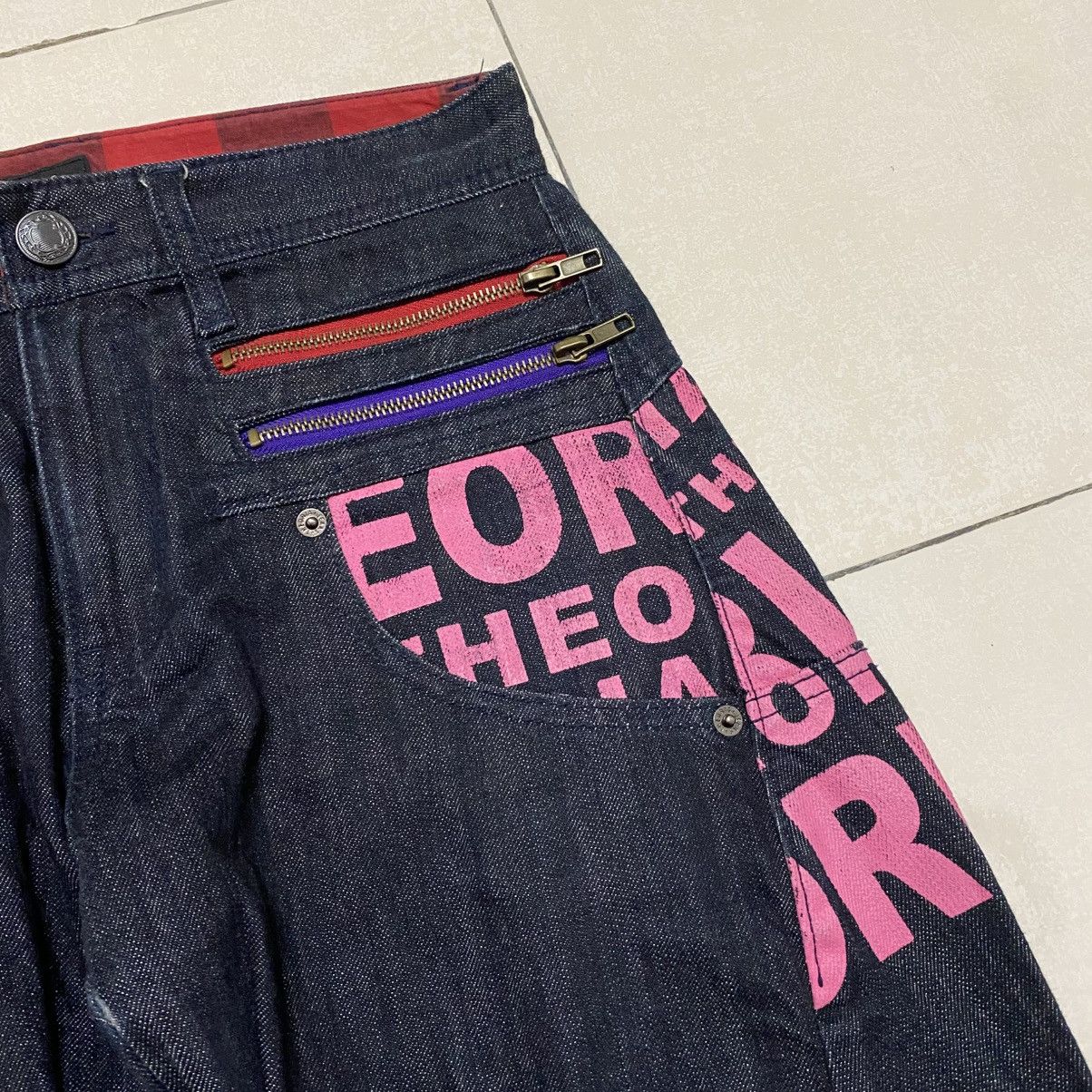 Japanese Brand Y2K Theoria Punk Double Zipper Style Jeans Size US 30 / EU 46 - 6 Thumbnail