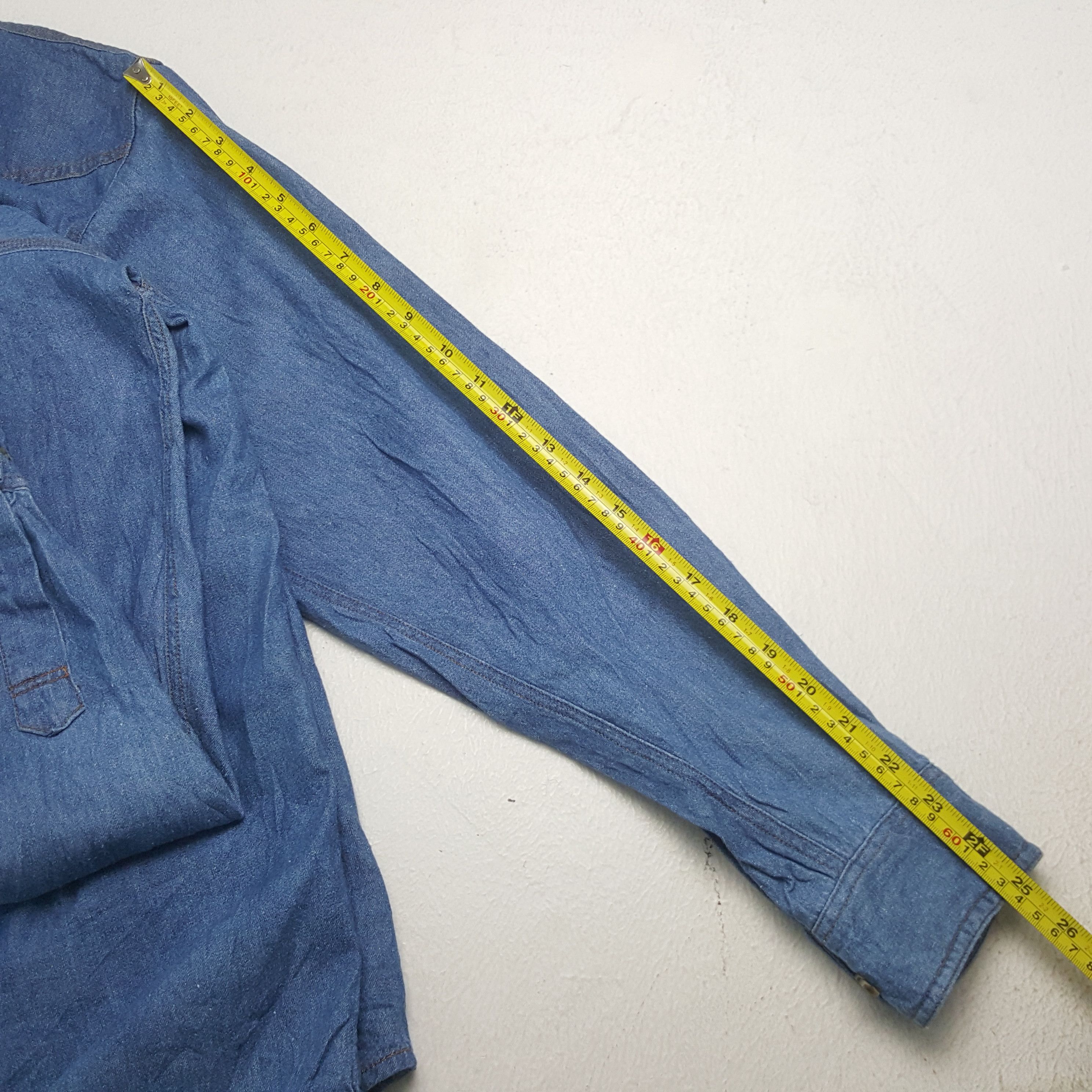 Designer Vintage Stone Island Garments Denim Shirt Button Up 31 Size US L / EU 52-54 / 3 - 6 Thumbnail