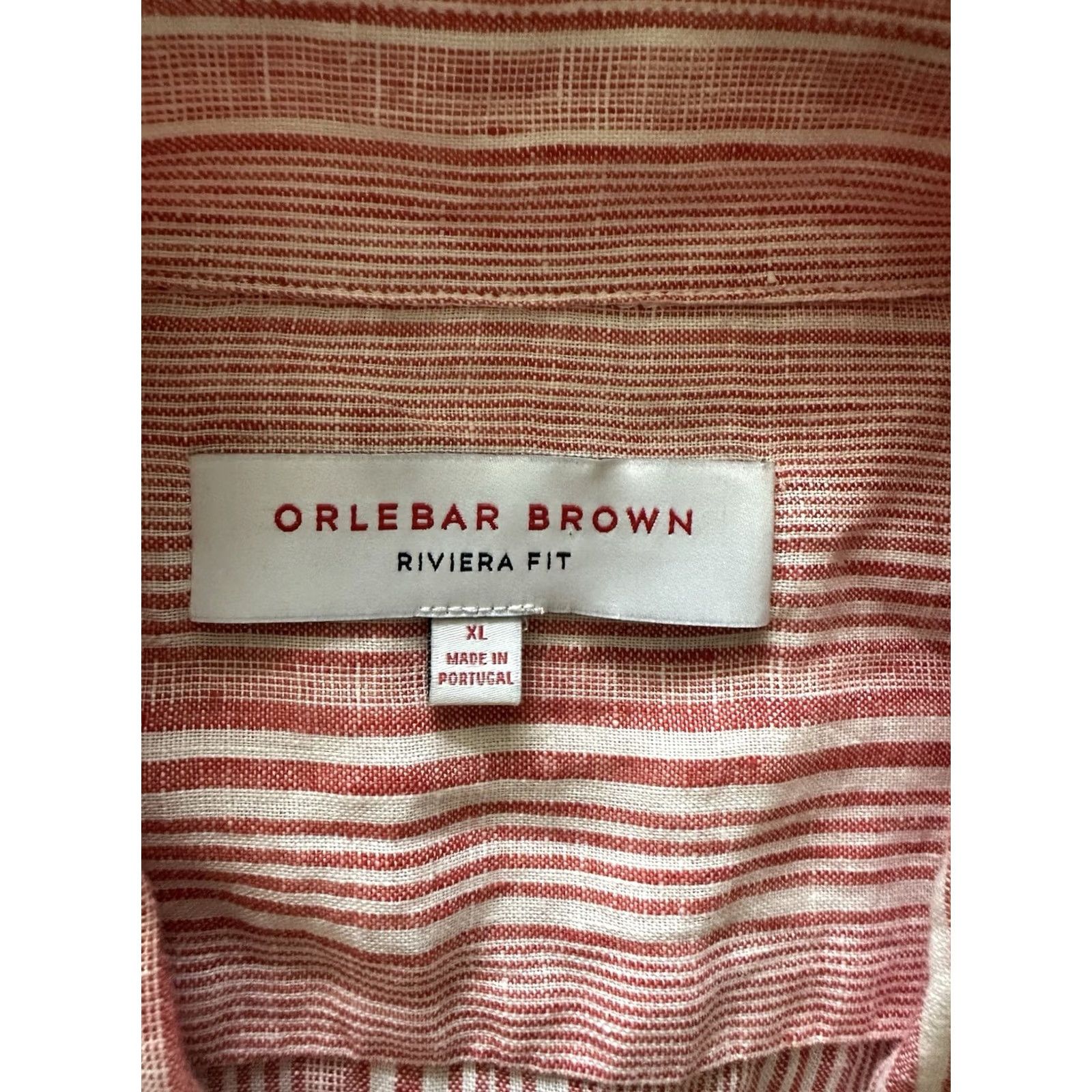 Orlebar Brown Orlebar Brown Polo Shirt Mens XL Short Sleeve Made Portugal 100% Linen Striped Button Collared Casual Beach Golf Tennis Walking Multicolor Size US XL / EU 56 / 4 - 2 Thumbnail
