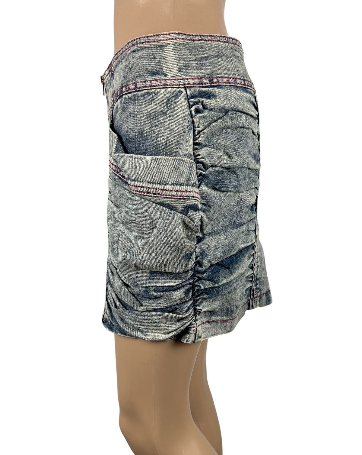 Other Ungaro Fever Denim Mini Skirt FullZip Garment Dyed size 40 Size 27" / US 4 / IT 40 - 7 Thumbnail