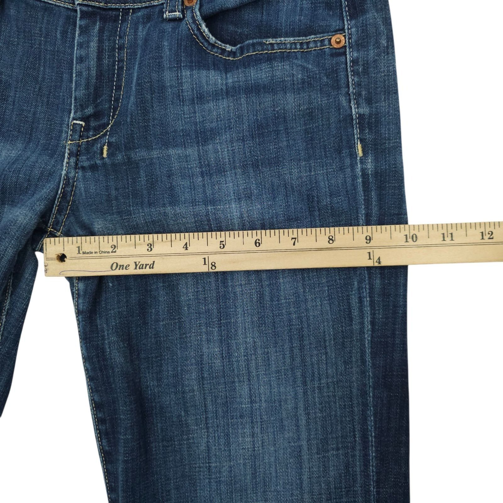 7 For All Mankind 7 For All Mankind Dojo Jeans 29 Dark Wash Wide Leg Flare Size 31" - 6 Thumbnail