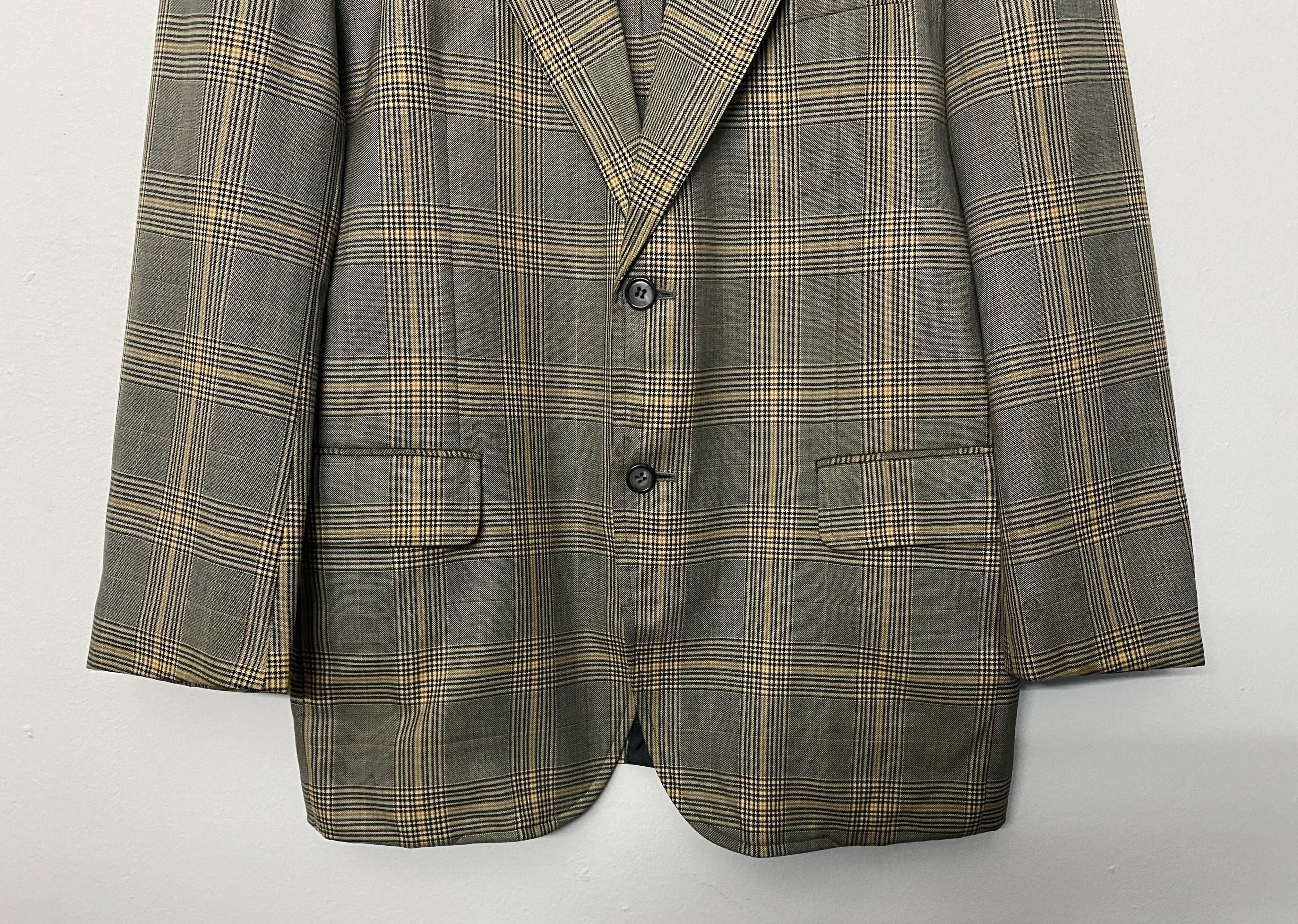Burberry Prorsum Vintage 80s Burberrys Japan Sanyo Shokai Check Plaid Blazer Size US M / EU 48-50 / 2 - 4 Thumbnail