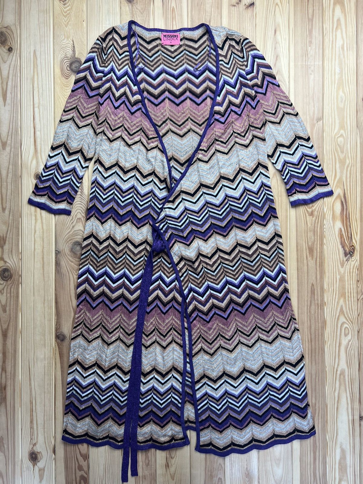 Missoni Missoni x Lindex Chevron Knit Long Cardigan Size M / US 6-8 / IT 42-44 - 1 Thumbnail