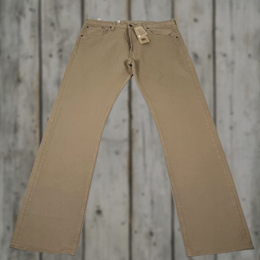 Levi's Levi's 501 Jeans Mens Beige 38x34 Denim Straight Leg Button Fly 5-Pocket Regular Fit Size US 38 / EU 54 - 1 Thumbnail
