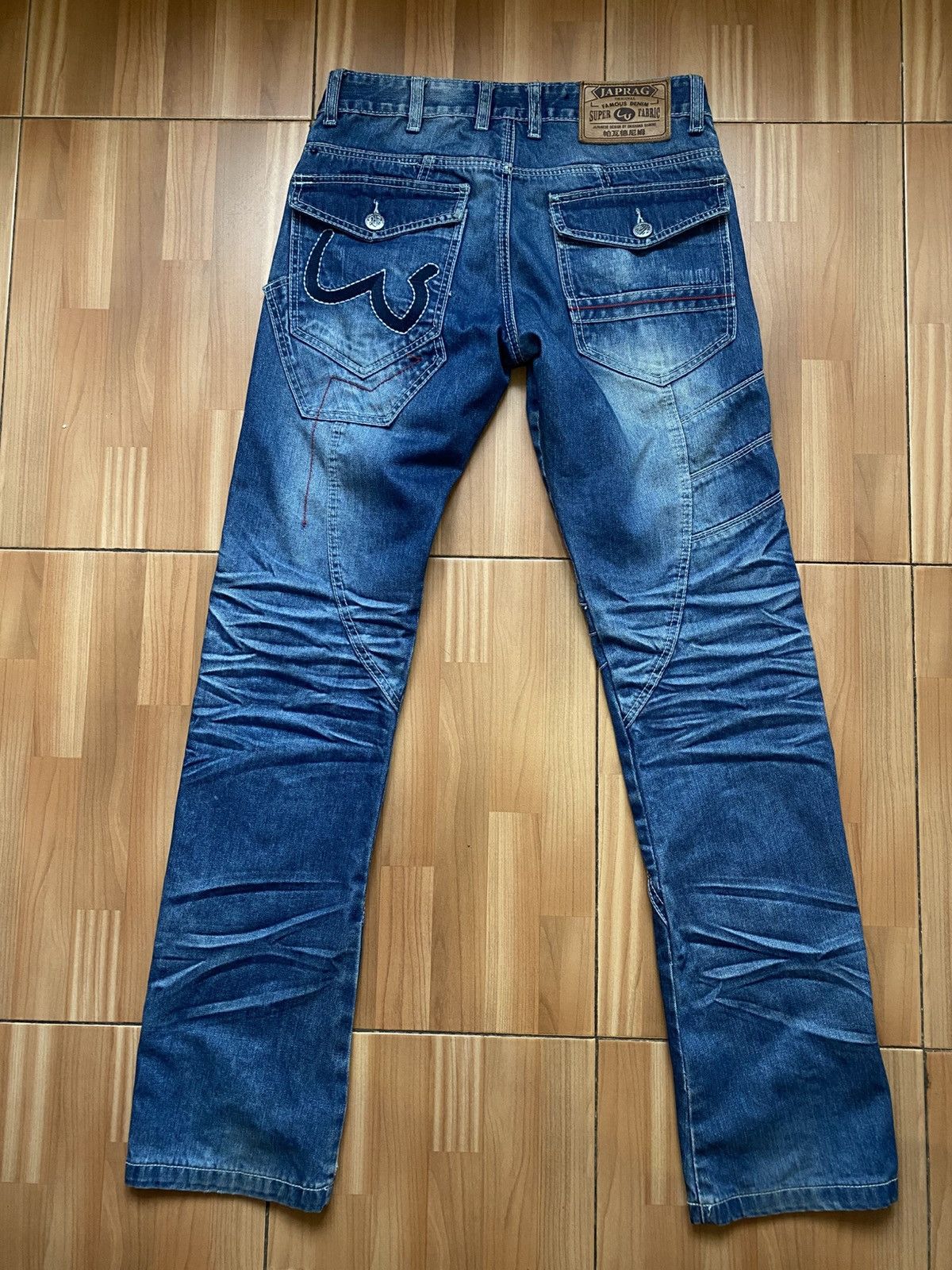 Japanese Brand JAPRAG JP1160 Japan Okishana Samoki Denim Blue Mens Jeans Size US 29 - 7 Thumbnail