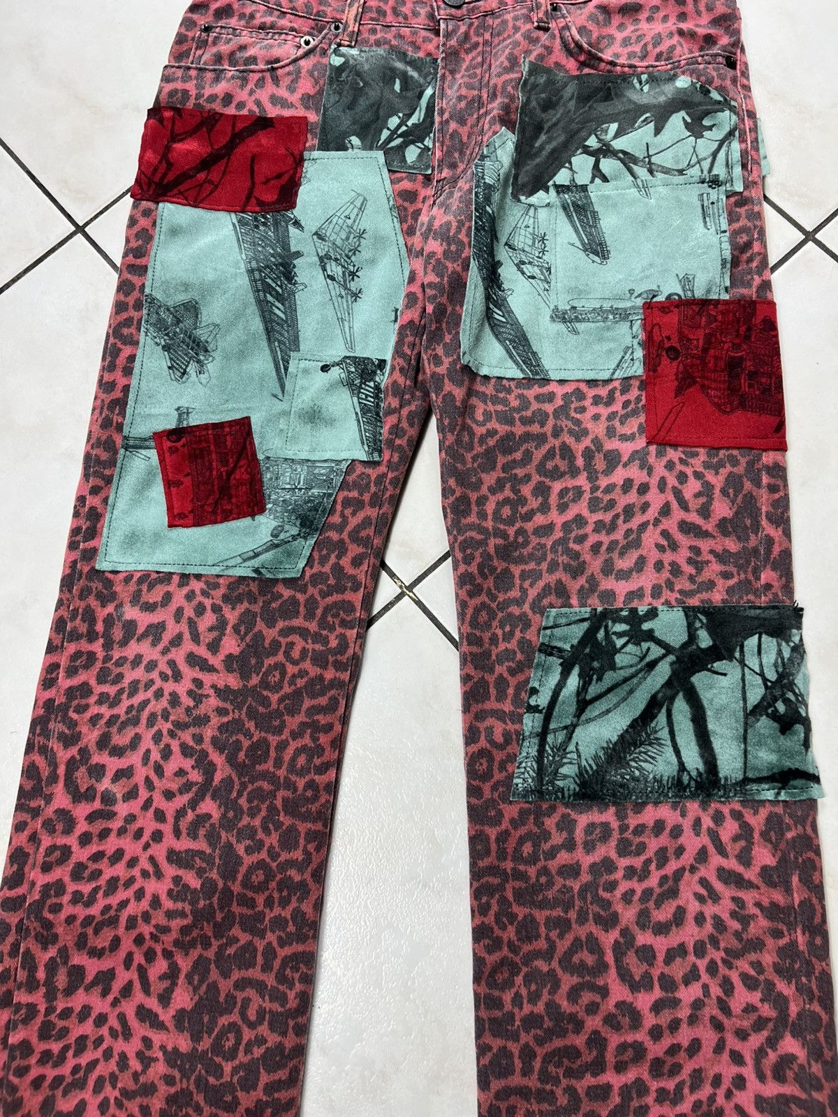 Siberia Hills Siberia Hills leopard fullprint velvet patchwork y2k pants Size US 28 / EU 44 - 4 Thumbnail