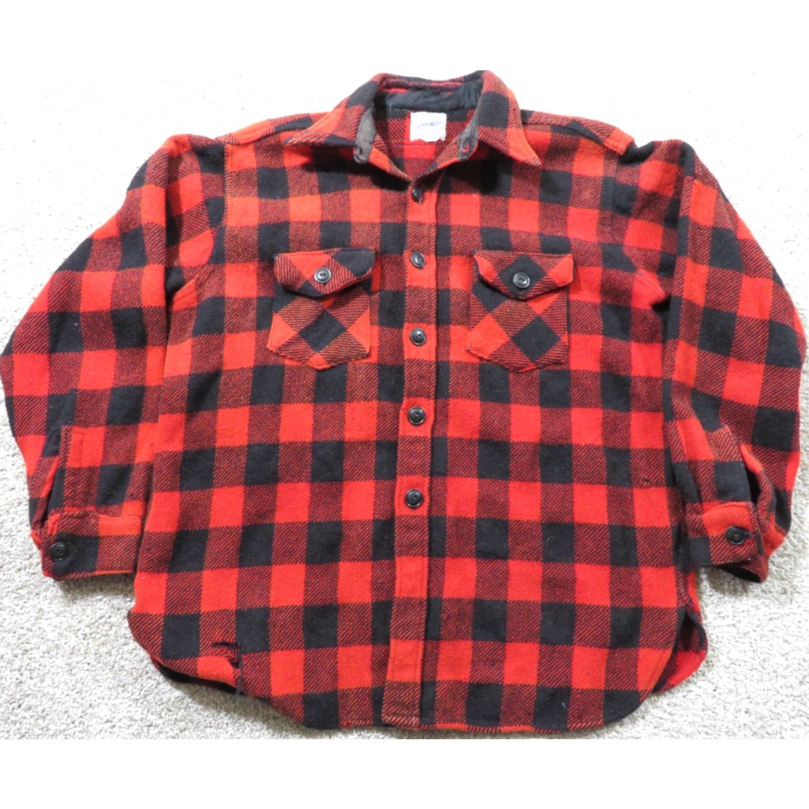 Vintage VINTAGE Frost Proof Shirt Mens 1970s Red Plaid Button-Down Flannel Long Sleeve Pocket Cotton Size US M / EU 48-50 / 2 - 2 Thumbnail