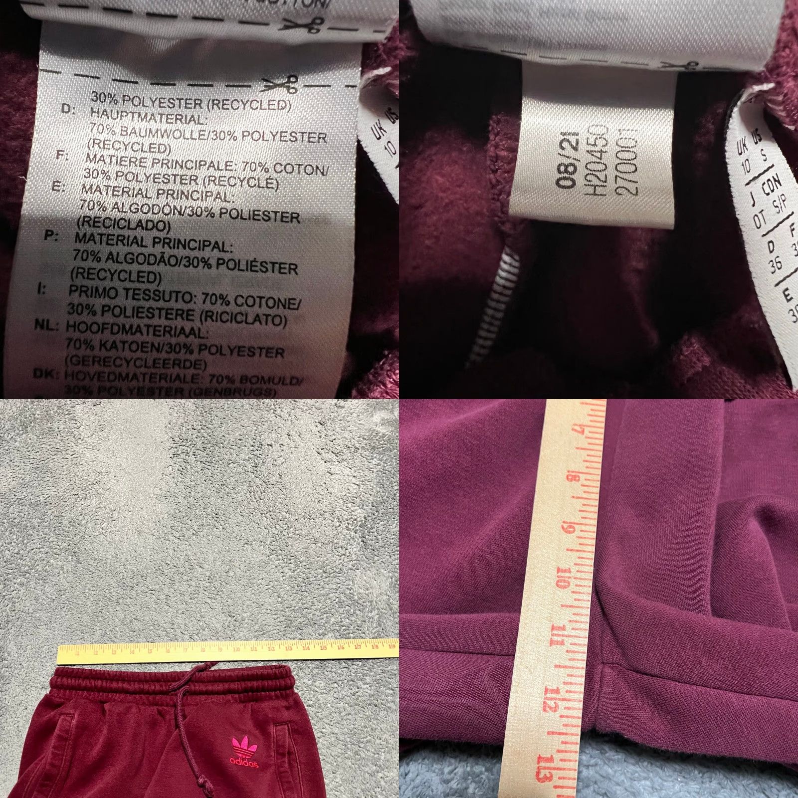 Adidas Adidas Pants Womens Small Logo Play Cuff Jogger Victory Crimson H20450 Size 28" / US 6 / IT 42 - 8 Thumbnail