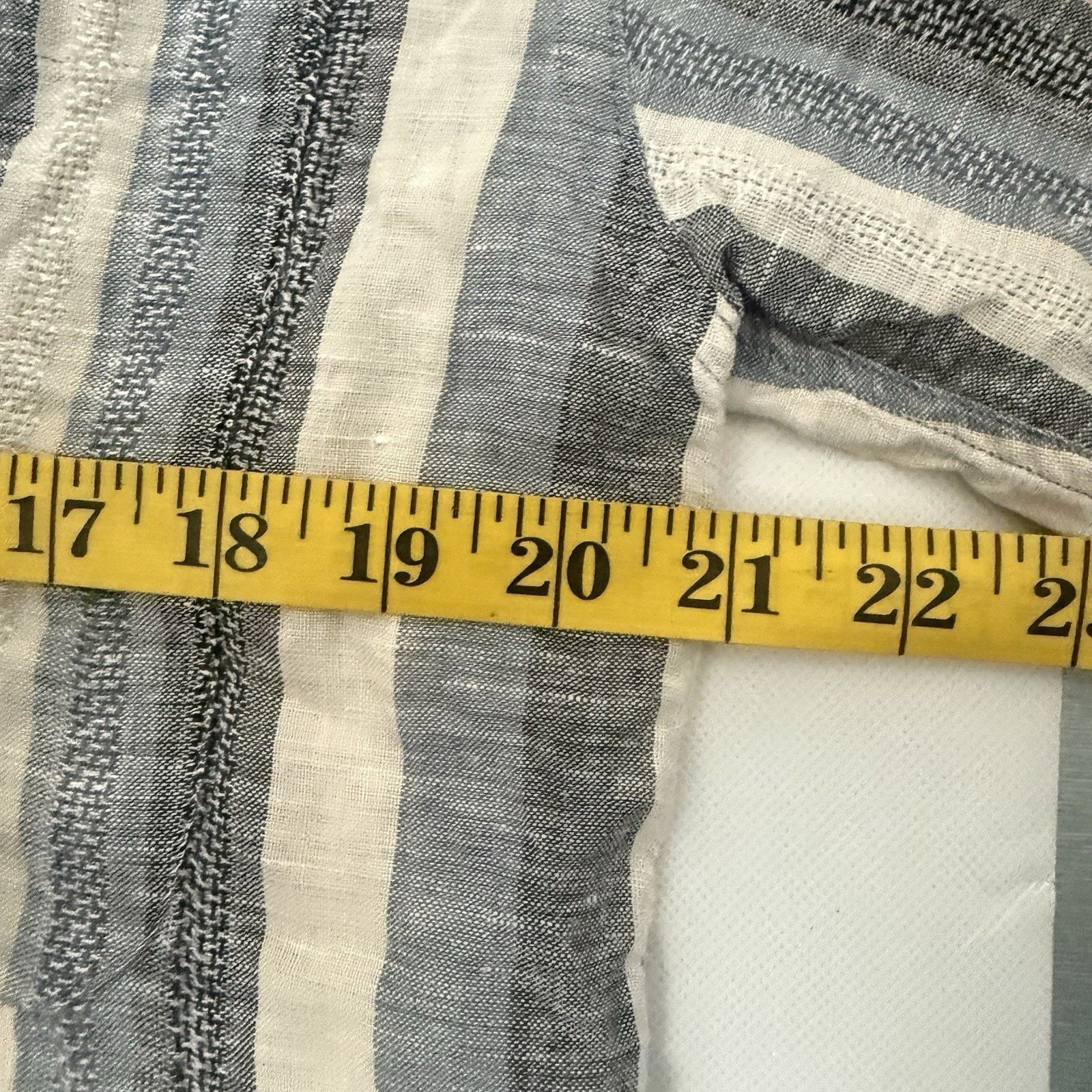 Jhane Barnes Vtg Jhane Barnes Shirt Blue Striped Linen Western Beach Size US M / EU 48-50 / 2 - 4 Thumbnail