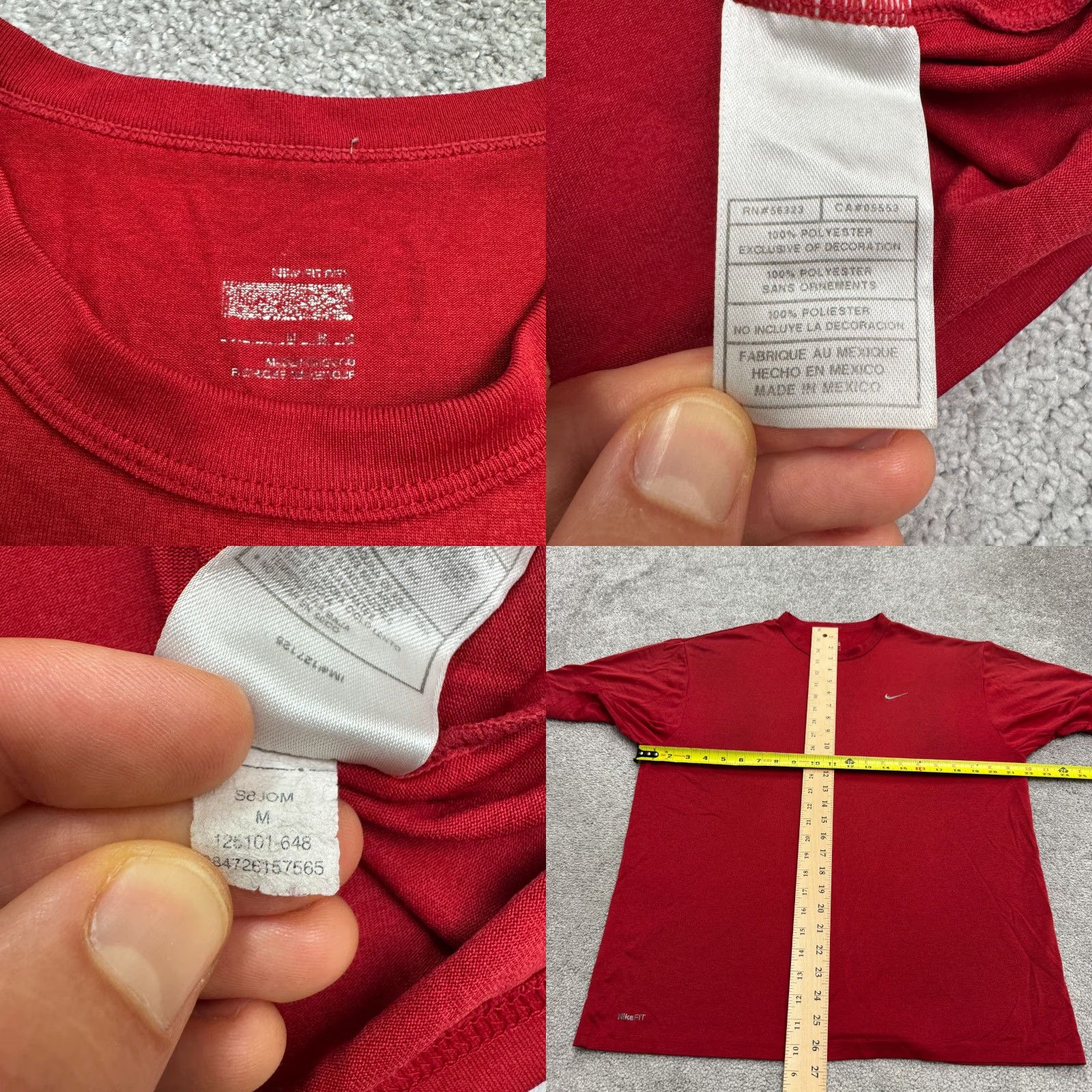 Nike VINTAGE Nike Fit T-Shirt Mens L Red Crew Neck Nike Fit Basic Casual Activewear 90s Sports Athleisure Shirt Short Sleeve Traditional Logo Solid Size US L / EU 52-54 / 3 - 8 Thumbnail