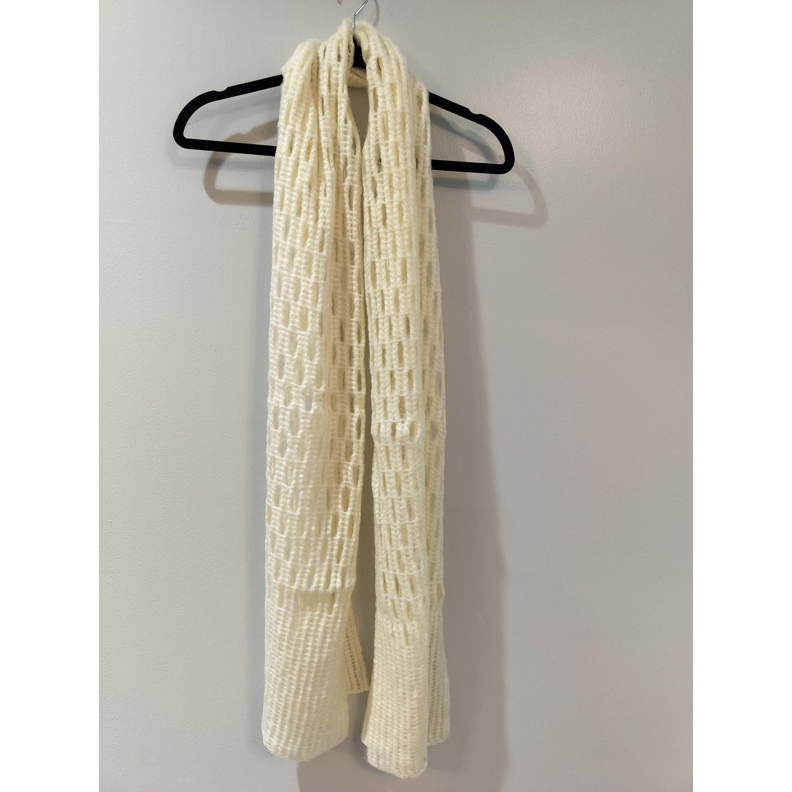 Other Zoe Madison Cream Open Knit Rectangle Scarf Soft Winter Wrap Size ONE SIZE - 5 Thumbnail