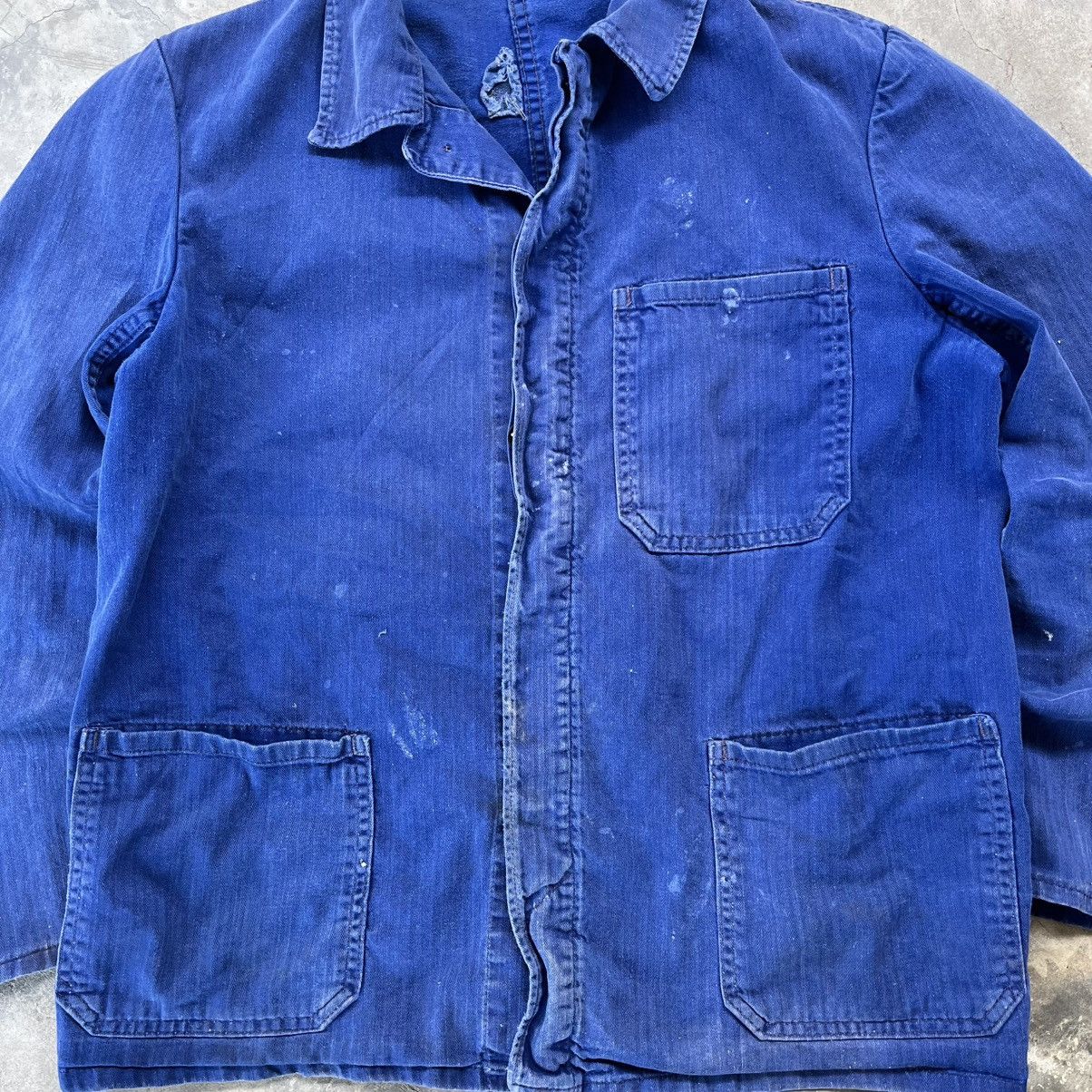 Vintage 1970s HBT French work jacket Size US S / EU 44-46 / 1 - 4 Thumbnail