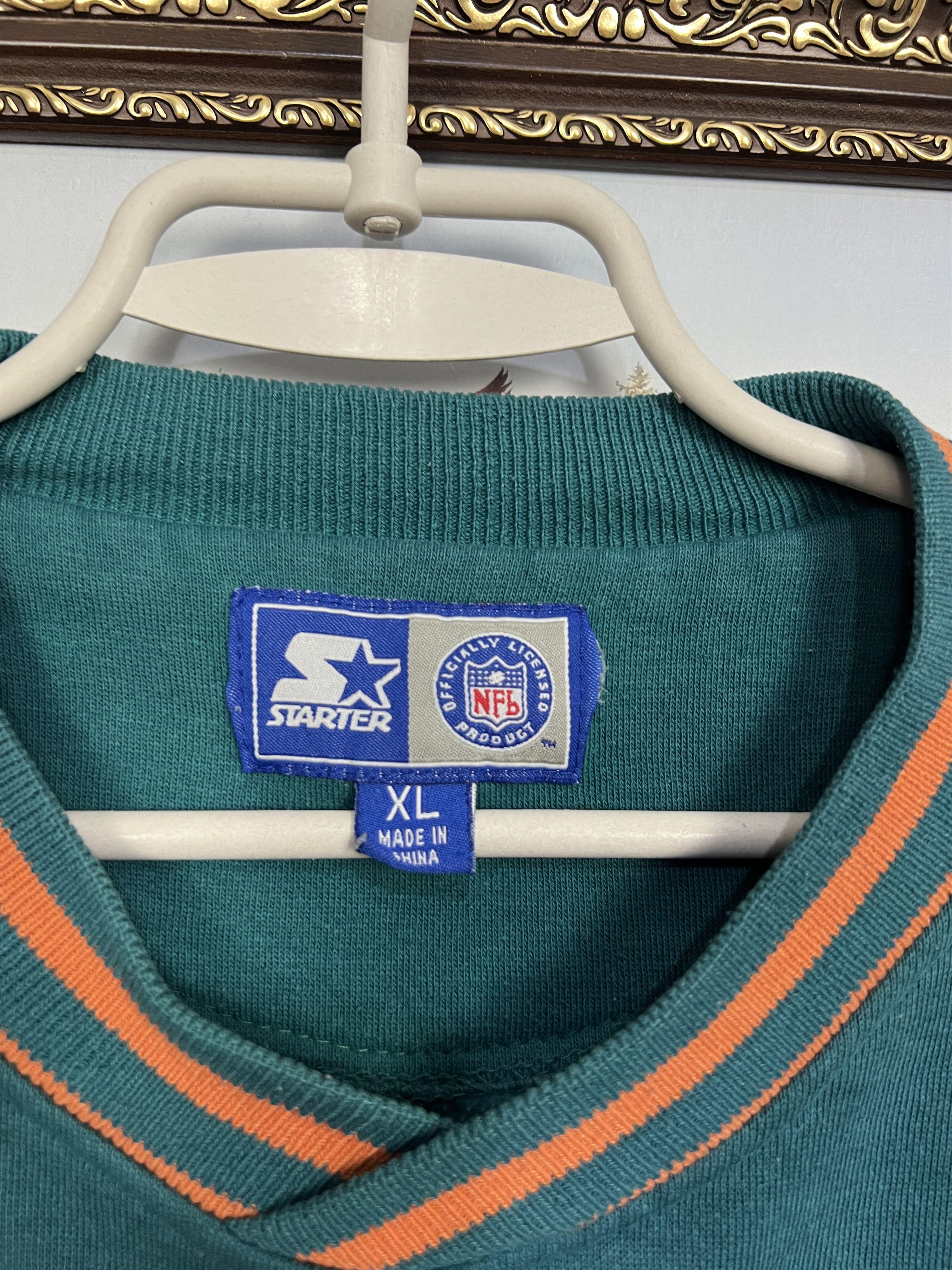 Starter Vintage 90's Miami Dolphins NFL Crewneck Sweatshir Big Logo Size US XL / EU 56 / 4 - 7 Thumbnail