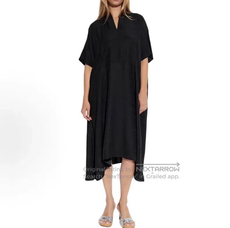 Balenciaga Balenciaga Fully printed V-neck silk mid-length short-slee Size L / US 10 / IT 46 - 4 Thumbnail