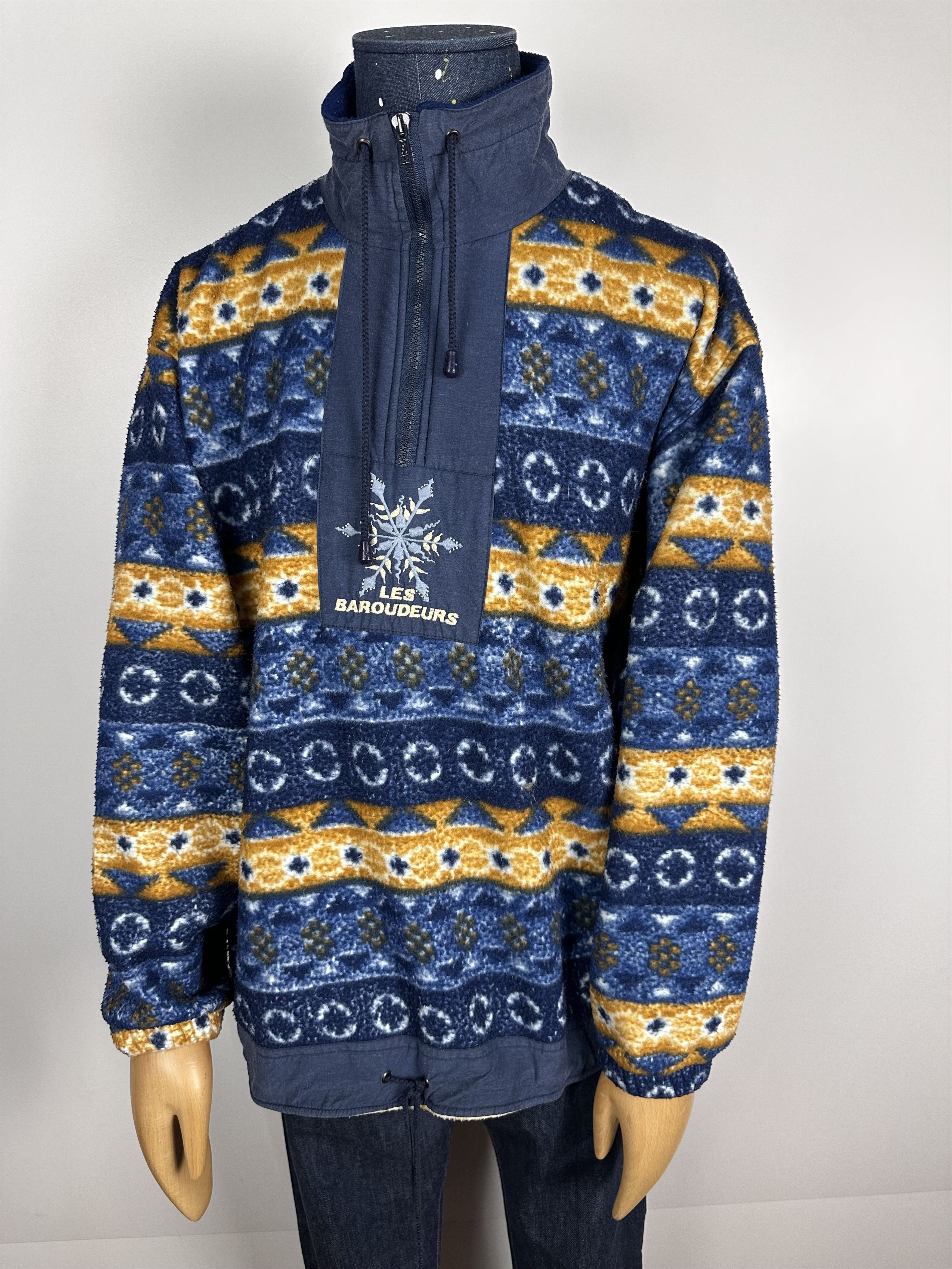 Vintage vintage FLEECE Jacket sweater 1/4 Zip Size XL 90s jumper Size US XL / EU 56 / 4 - 1 Thumbnail
