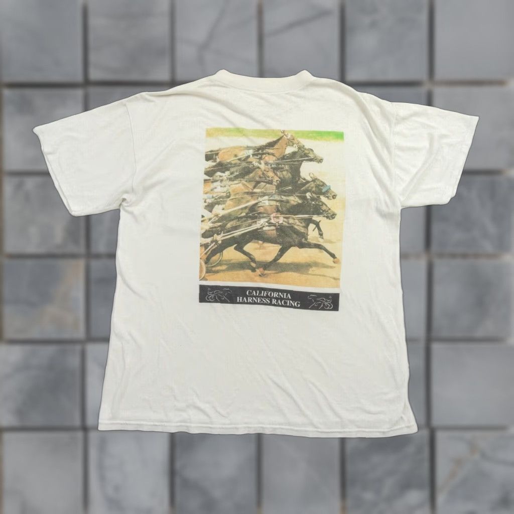 Vintage VINTAGE California Harness Racing Shirt Mens XL White 90s California Harness Racing Pocket Shirt Mens XL White 90s Size US XL / EU 56 / 4 - 1 Thumbnail