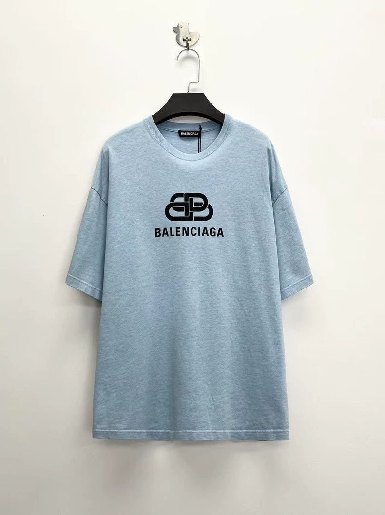 Balenciaga Balenciaga Smog blue washed old double B lock letter logo Size US L / EU 52-54 / 3 - 1 Thumbnail