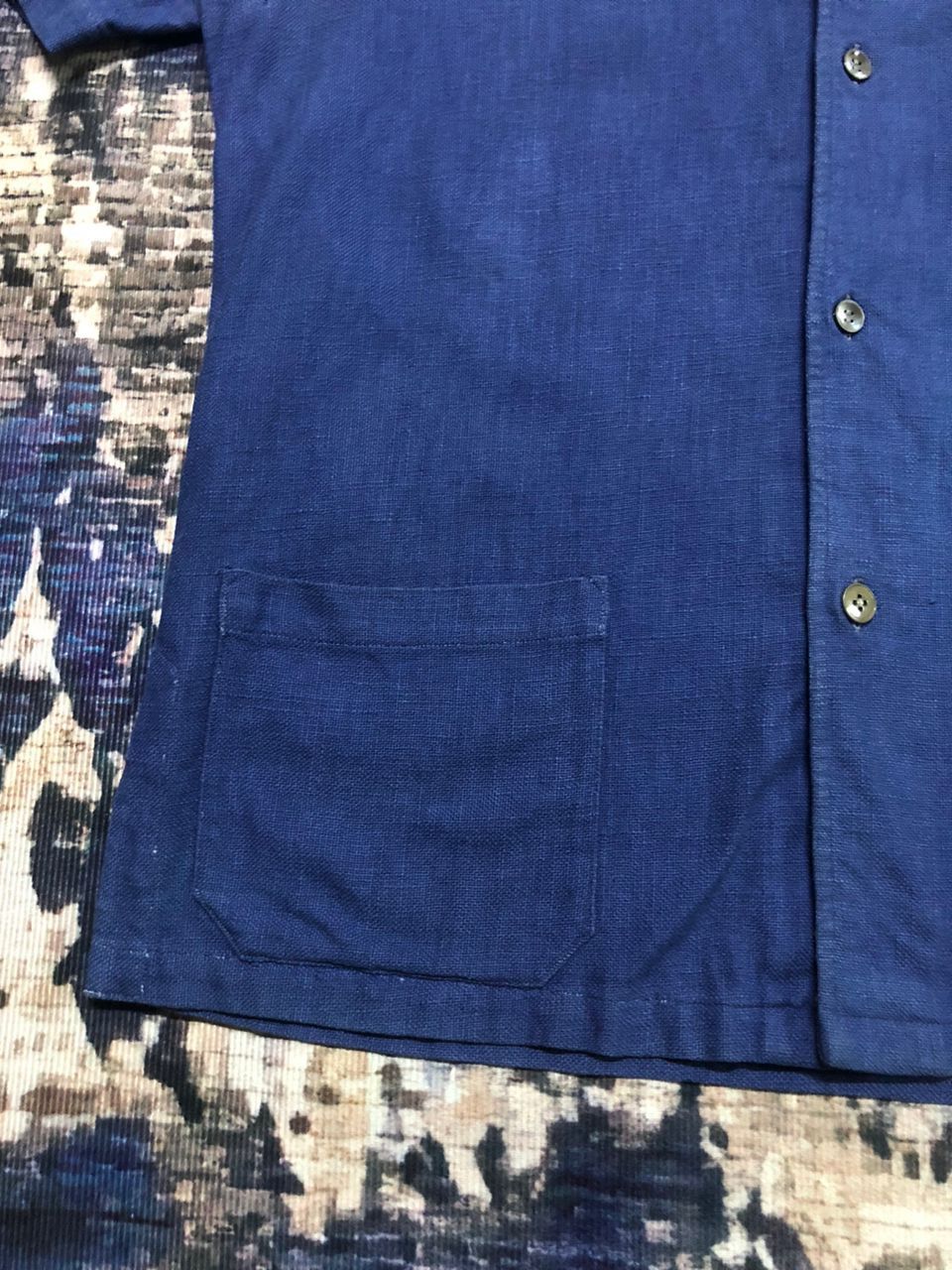 Gucci Vintage 50s/60s Gucci Indigo Casual Shirts Short Sleeve Size US L / EU 52-54 / 3 - 7 Thumbnail