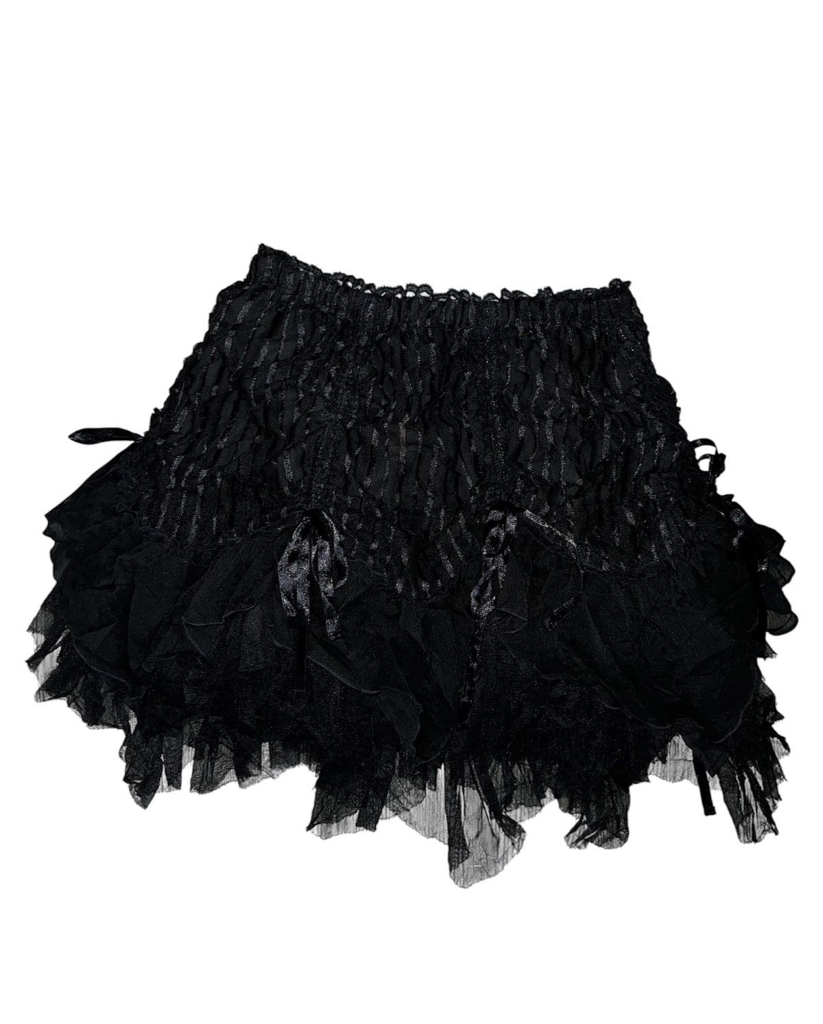 Japanese Brand Algonquins goth queen lace bustle layer skirt 👾☠️ Size 27" / US 4 / IT 40 - 14 Thumbnail
