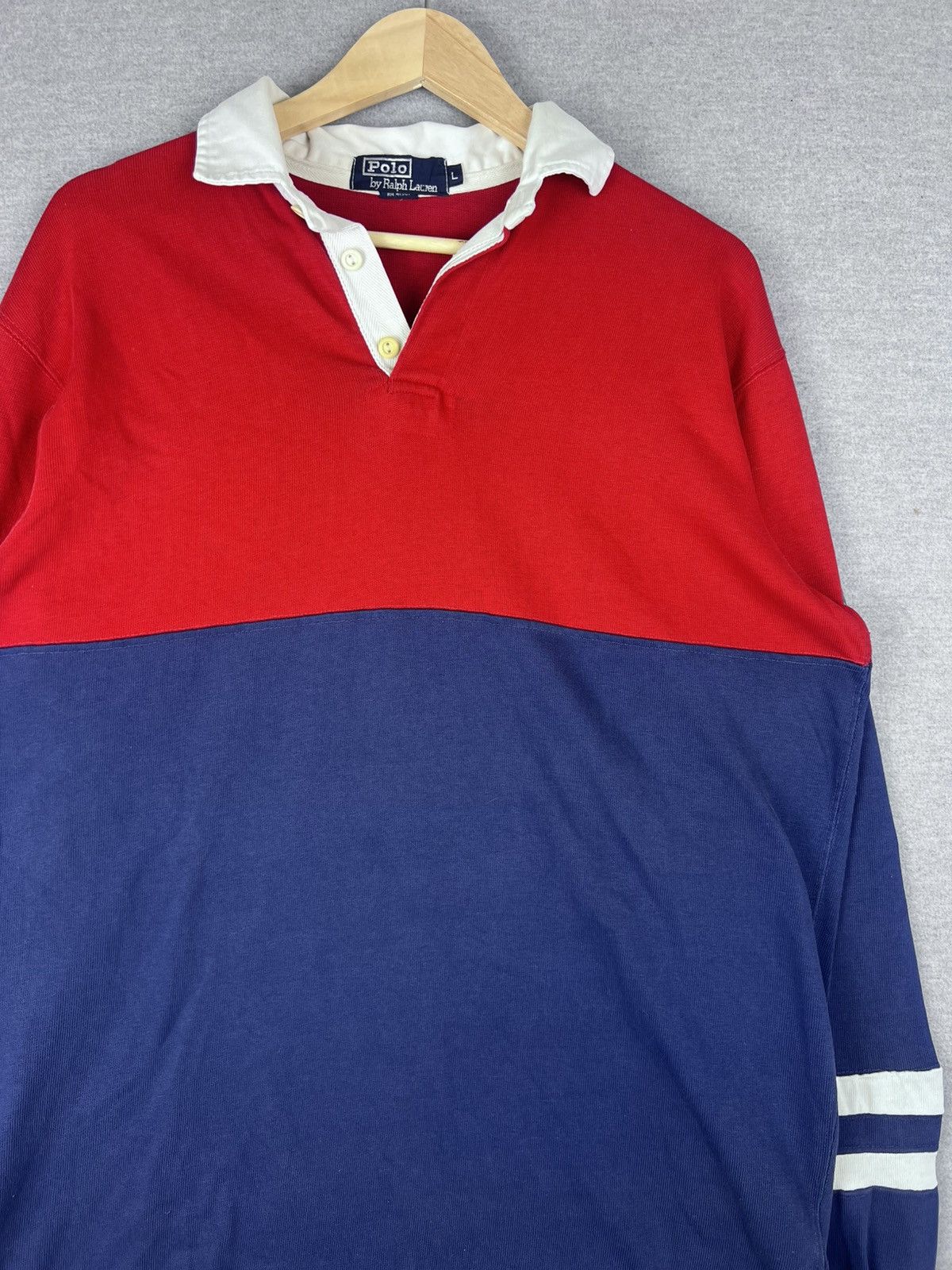 Ralph Lauren Vintage 1980s Ralph Lauren Polo Rugby Shirt Collared L Size US L / EU 52-54 / 3 - 1 Thumbnail