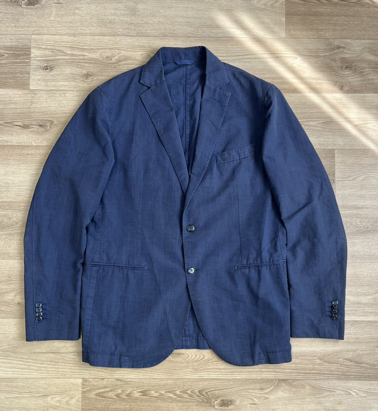 Vintage L.B.M. 1911 Tailored Blue Linen Blazer