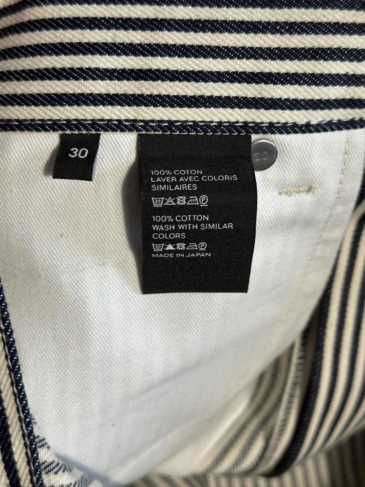 Celine [30fits31] Celine hickory striped flared jeans Size US 31 - 14 Thumbnail