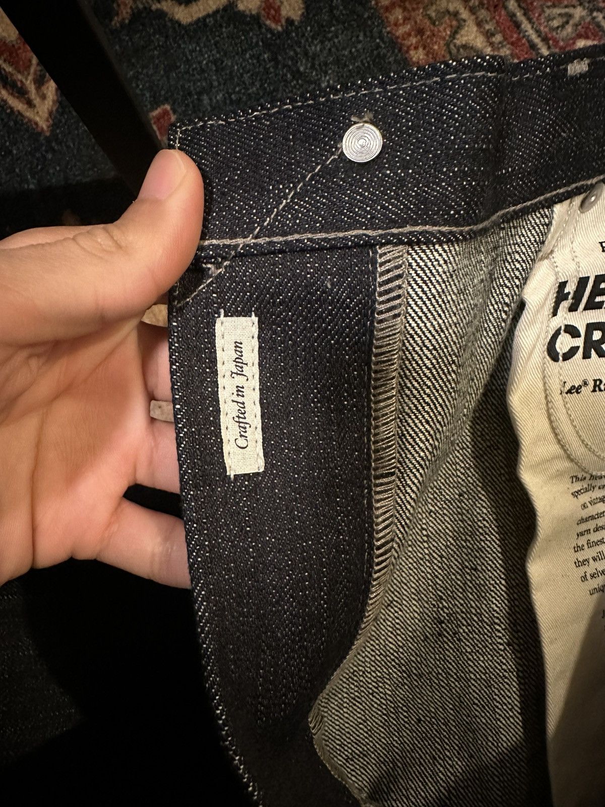 Lee Lee 101 R Relaxed Made in Japan 17oz Selvedge Jeans 31x34 Size US 31 - 10 Thumbnail