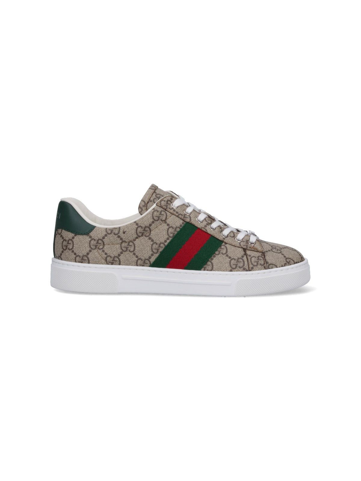 image of Gucci Ace Sneakers With Web Size 38.5 in Beige, Women's