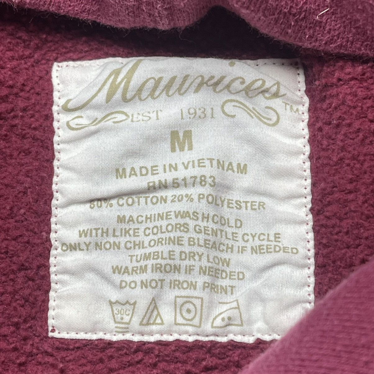 Other Vintage WSU Cougars Womens Medium Burgundy Hoodie Y2K Size M / US 6-8 / IT 42-44 - 3 Thumbnail
