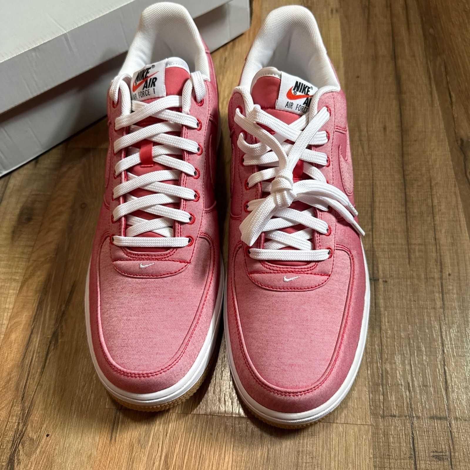 Nike 2016 Nike Air Force 1 Low Game Red Canvas Gum Bottom Size US 12 / EU 45 - 6 Thumbnail