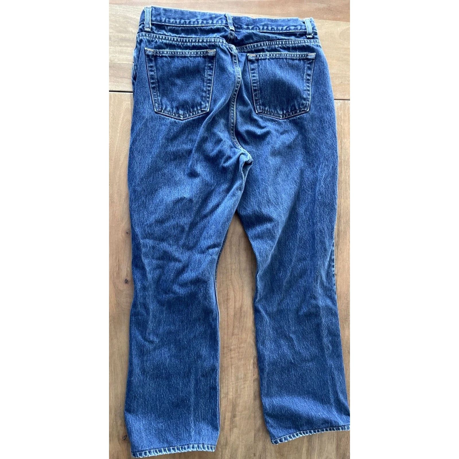 Gap VINTAGE Gap Relaxed Bootcut Jeans Womens 14 Reg 32x30 High Rise Button Fly Blue Denim 5-Pocket Womens Jeans Boys? Wait. Size 36" / US 14 / IT 50 - 2 Thumbnail