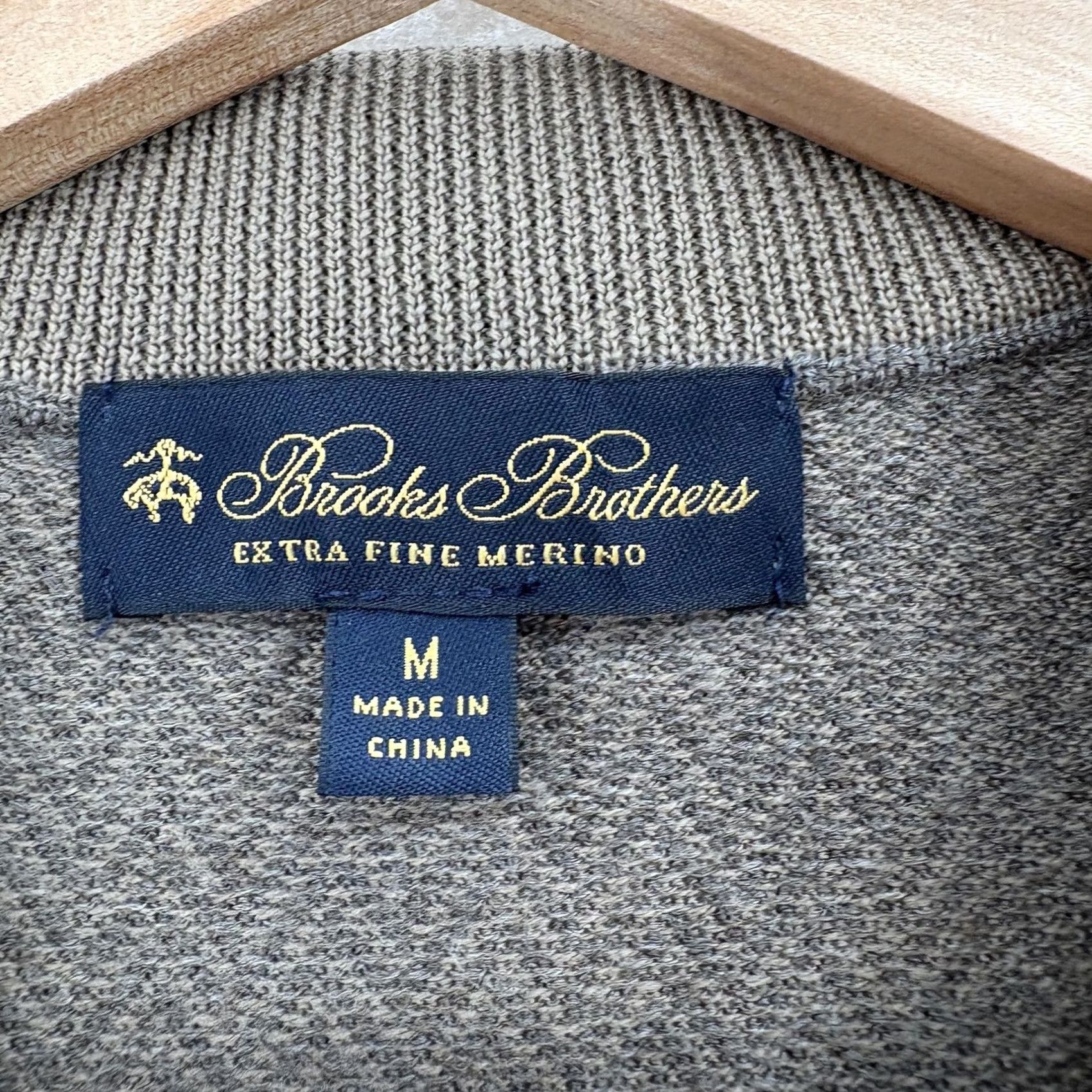 Brooks Brothers Brooks Brothers Sweater Mens M Brown Merino Wool 1/4 Zip Mock Neck Pullover Size US M / EU 48-50 / 2 - 4 Thumbnail