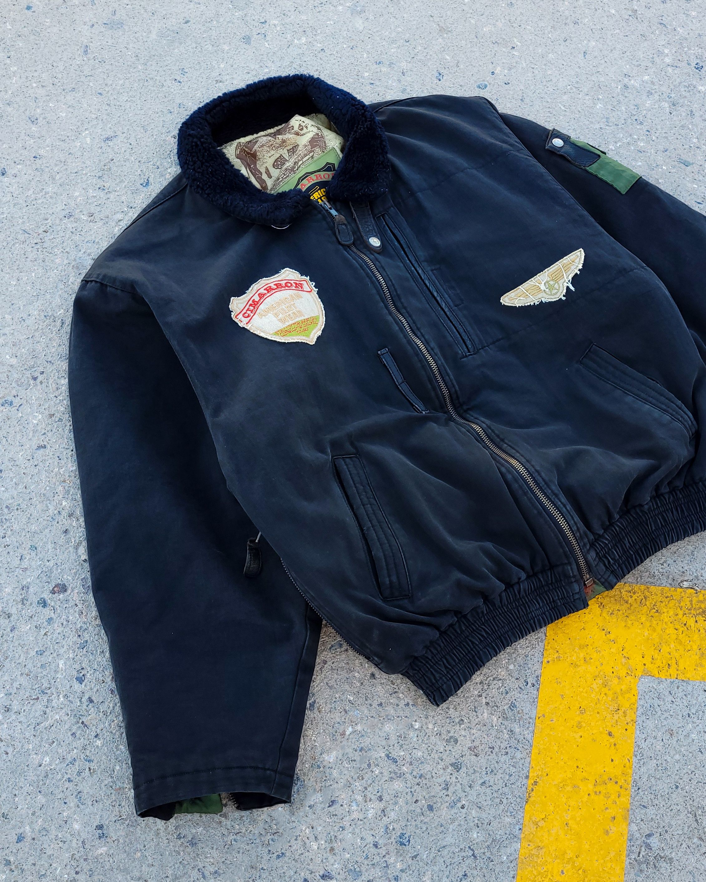 Vintage Rare 1980s Cimarron American Pilot Wear Bomber Jacket Size US L / EU 52-54 / 3 - 3 Thumbnail