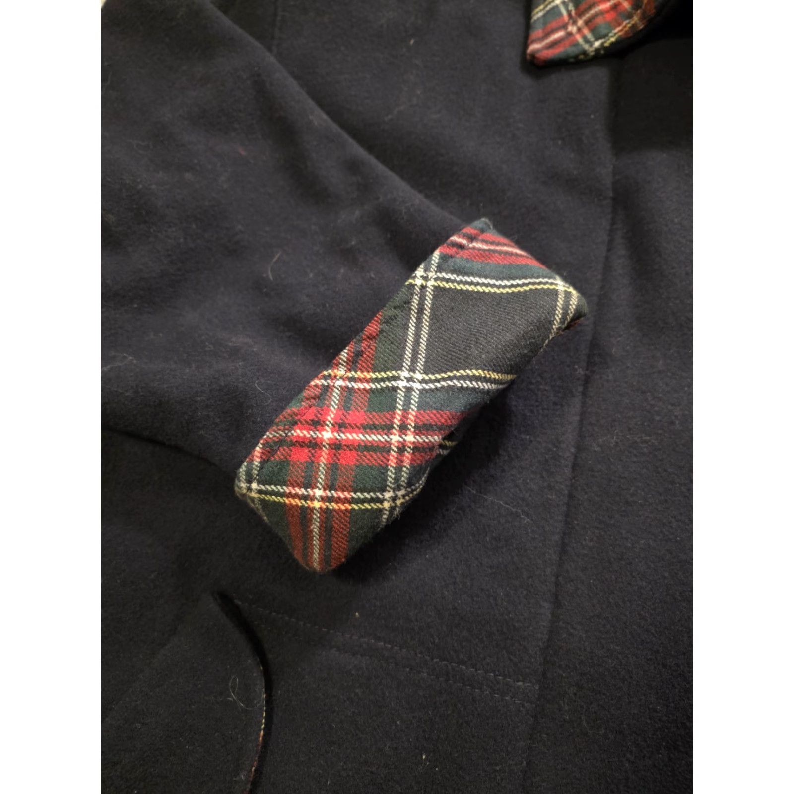 Mackintosh VINTAGE Mackintosh Coat Wool Chore Jacket Navy Blue 16 2XL Womens Wool Lined Button Zip Snap Pockets Travel Workwear 80s 90s Size XXL / US 16-18 / IT 52-54 - 4 Thumbnail