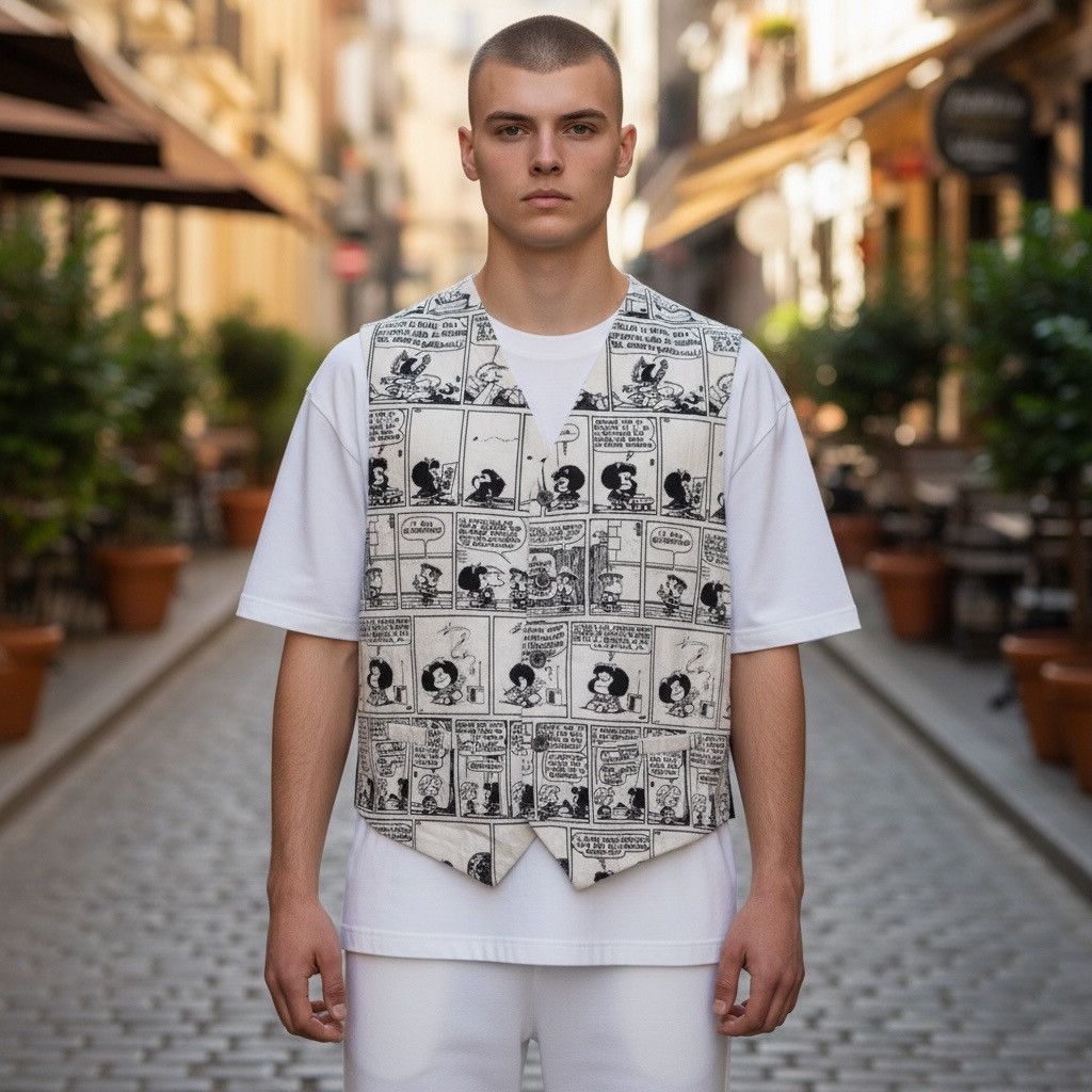 Japanese Brand Jean Charles De Castelbajac over print COMiC Size US M / EU 48-50 / 2 - 1 Thumbnail
